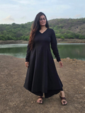 Black Kali kurta with Dhoti set