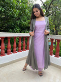 Long-line front open shrug – Grey