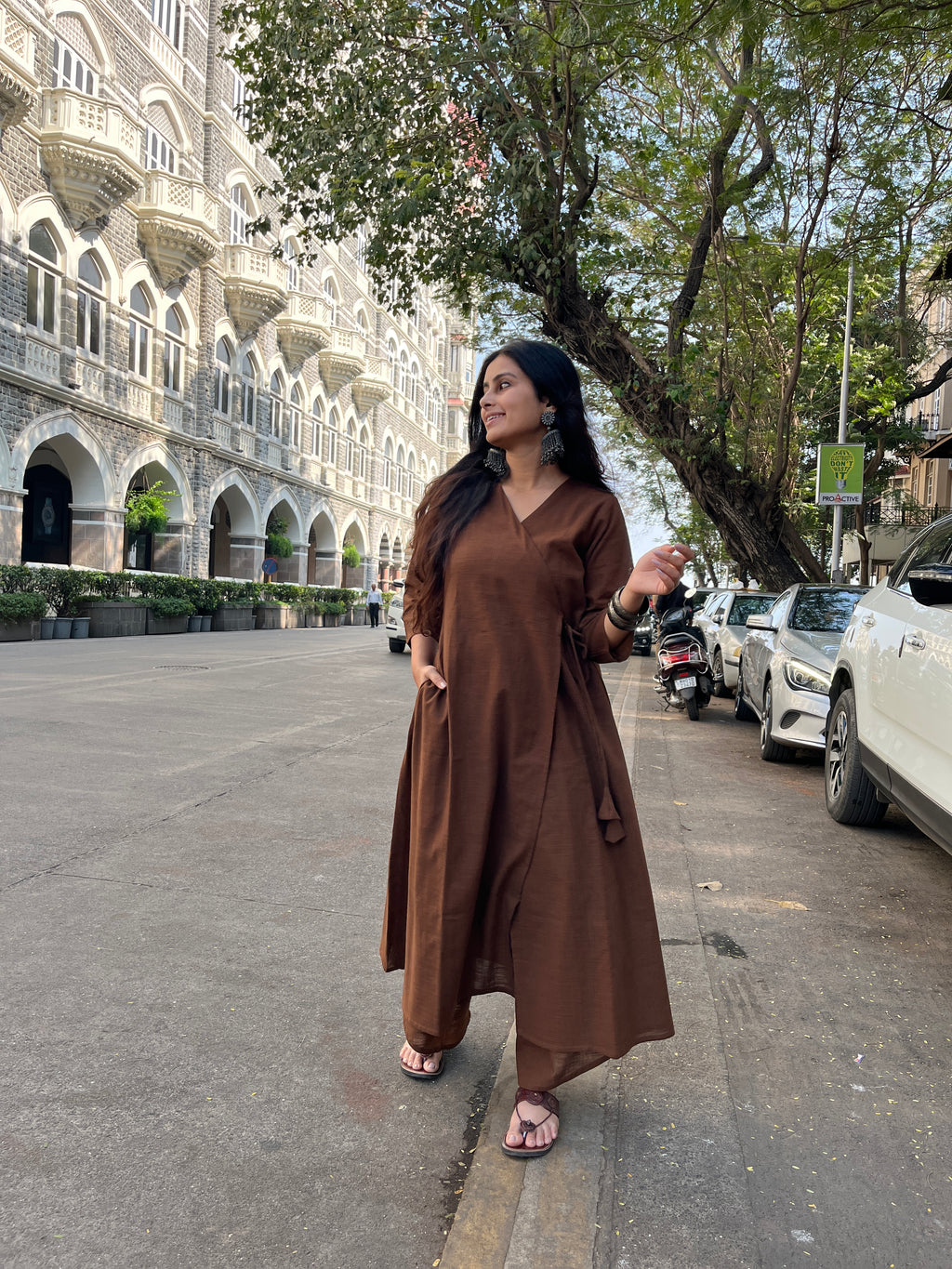 Dark Mocha brown Angarakha Kurta