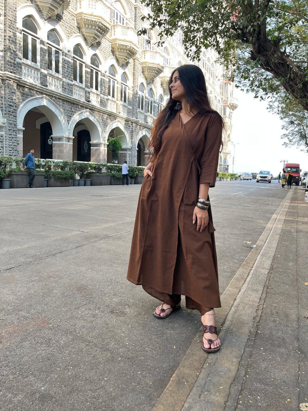 Dark Mocha brown Angarakha Kurta