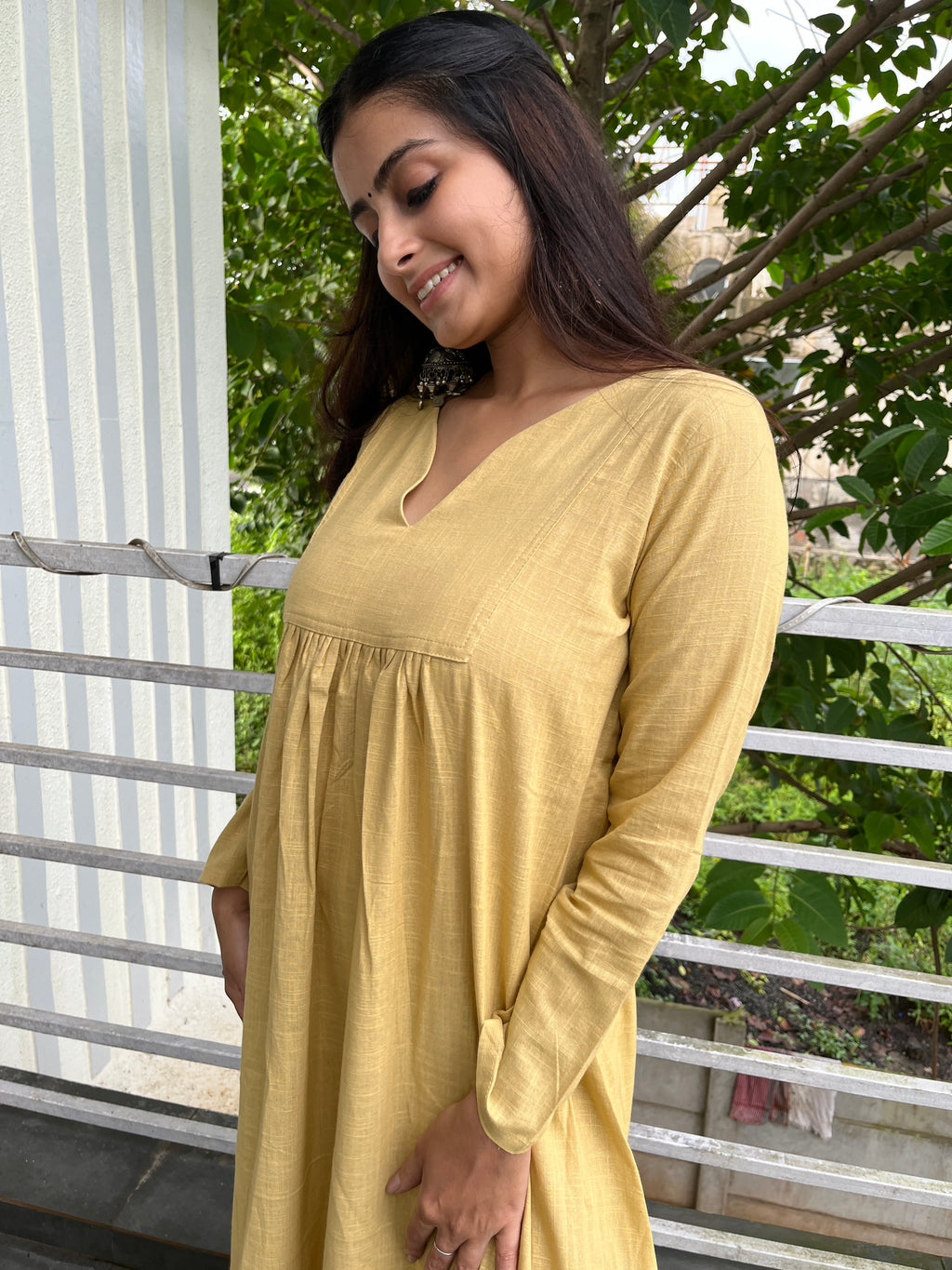 Daffodil Gher Kurta with Palazzo