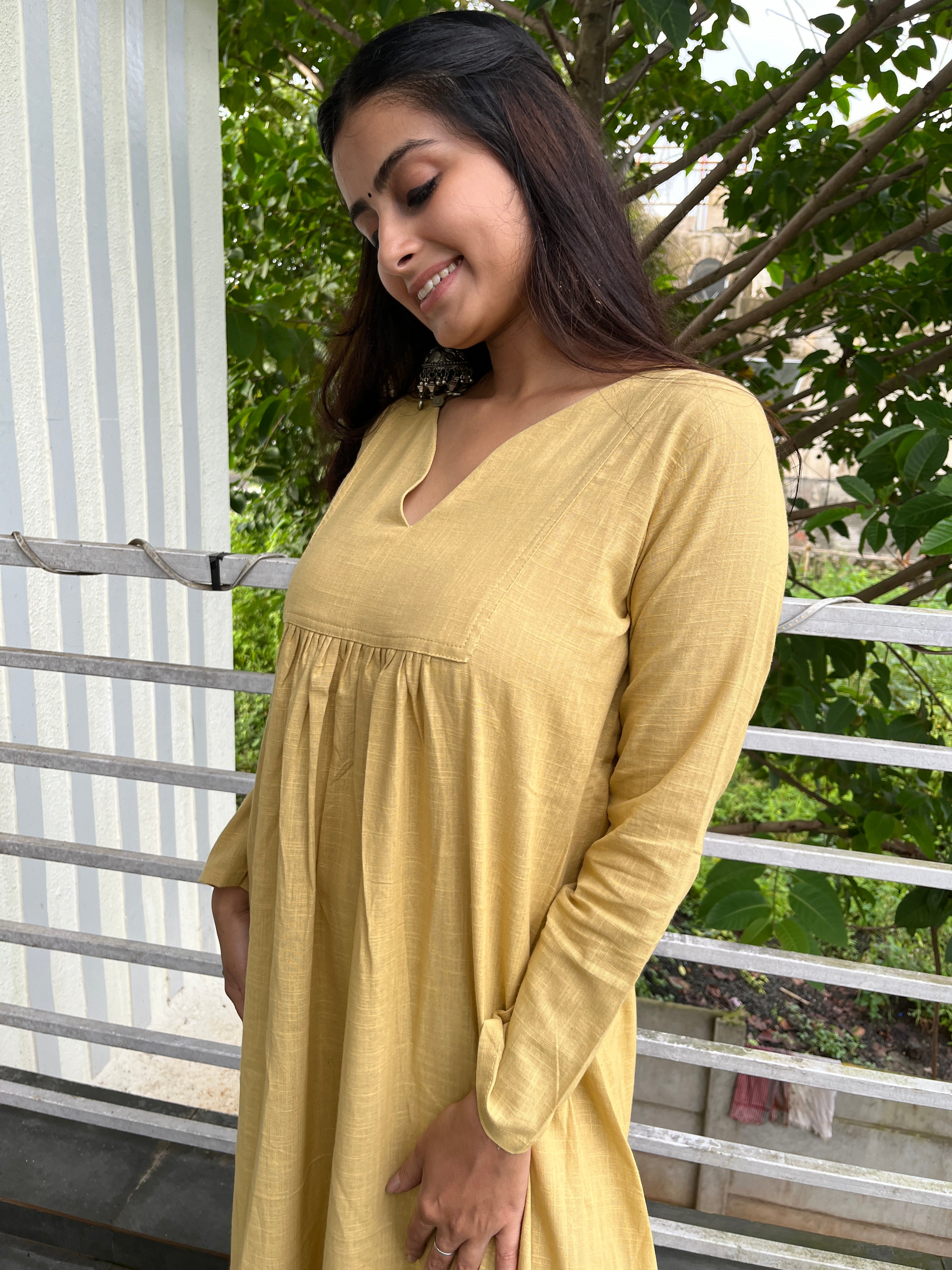 Daffodil Gher Kurta with Palazzo