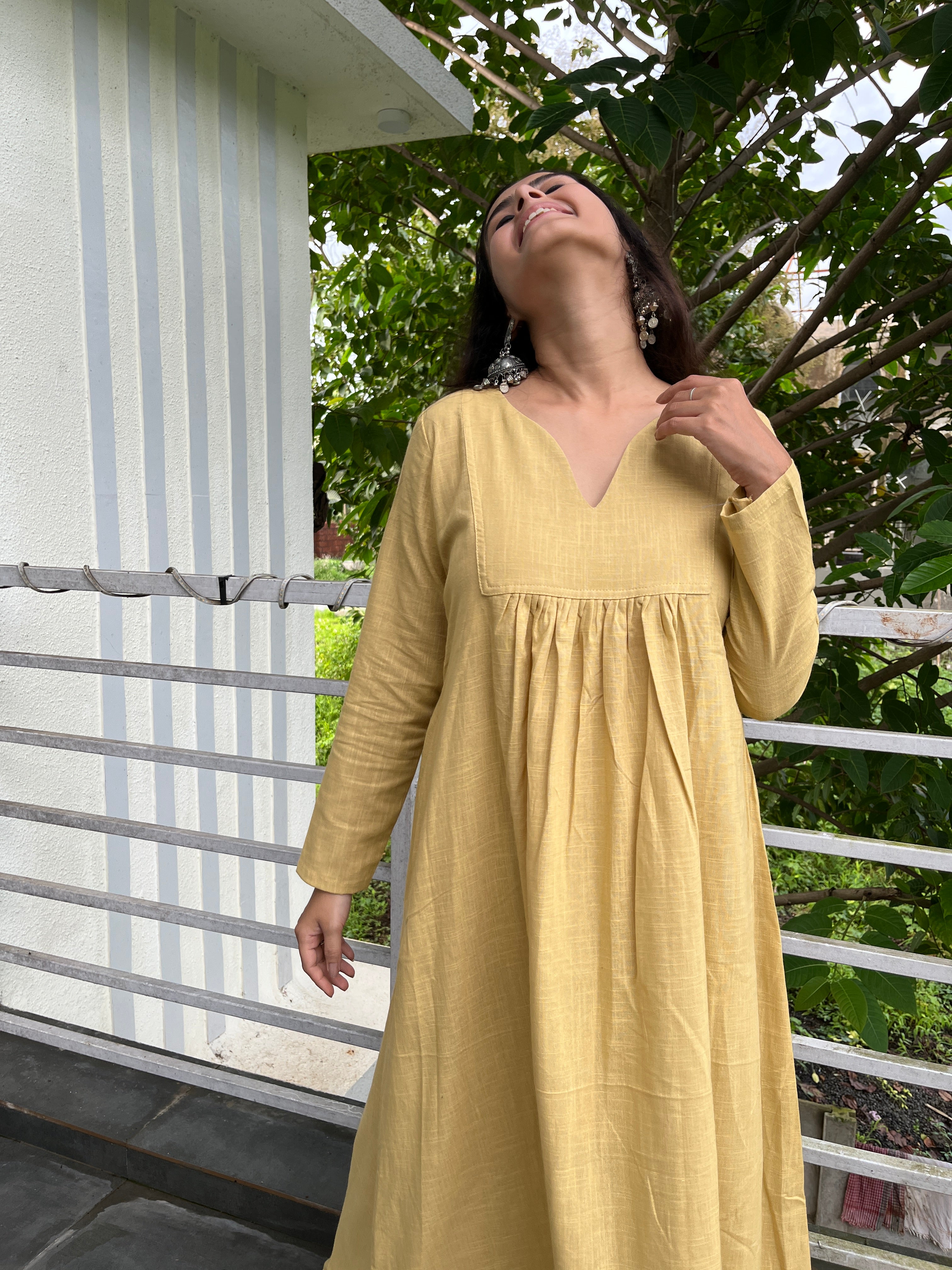 Daffodil Gher Kurta with Palazzo