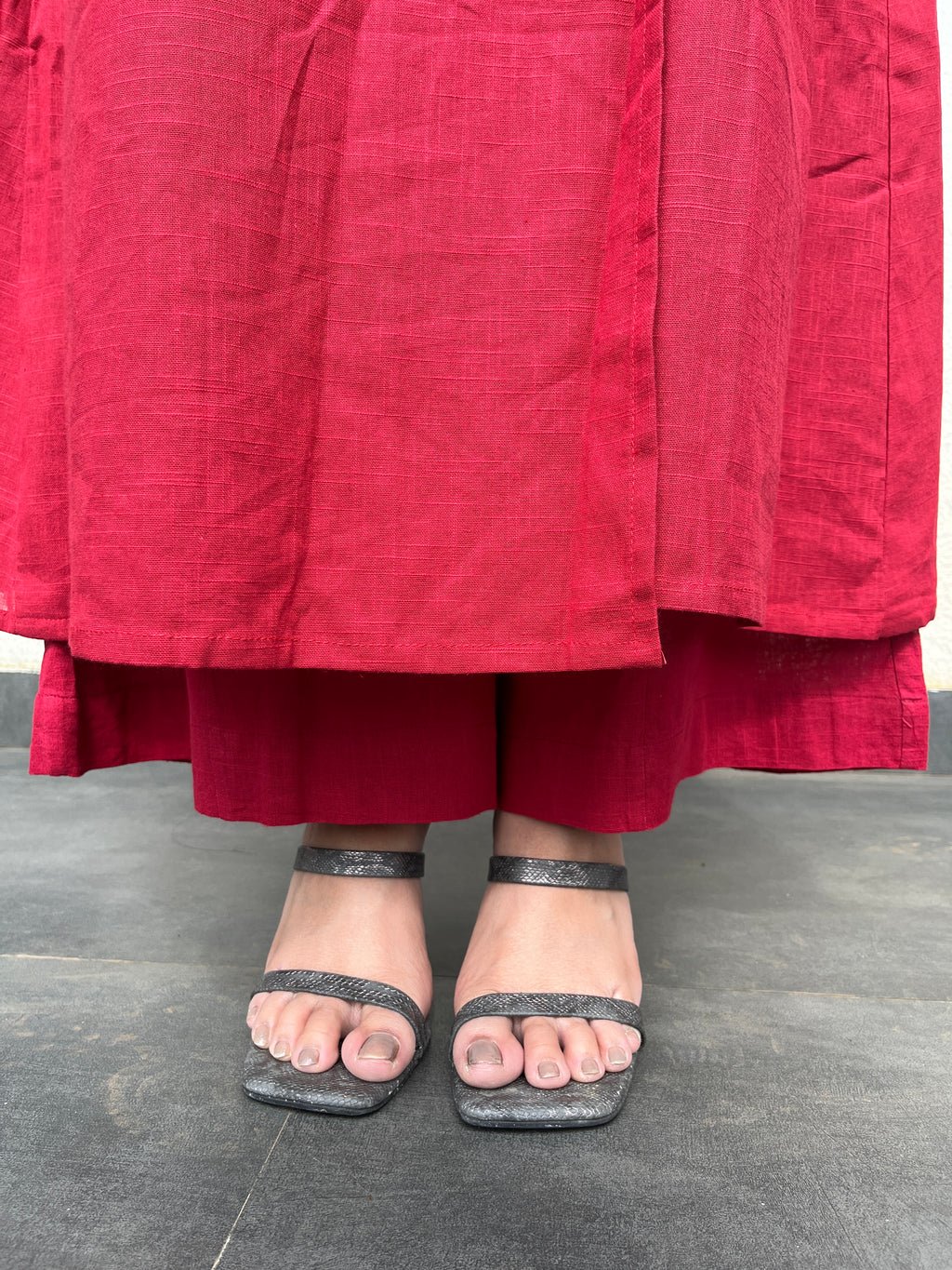 Angarakha Suit Set in Light Maroon