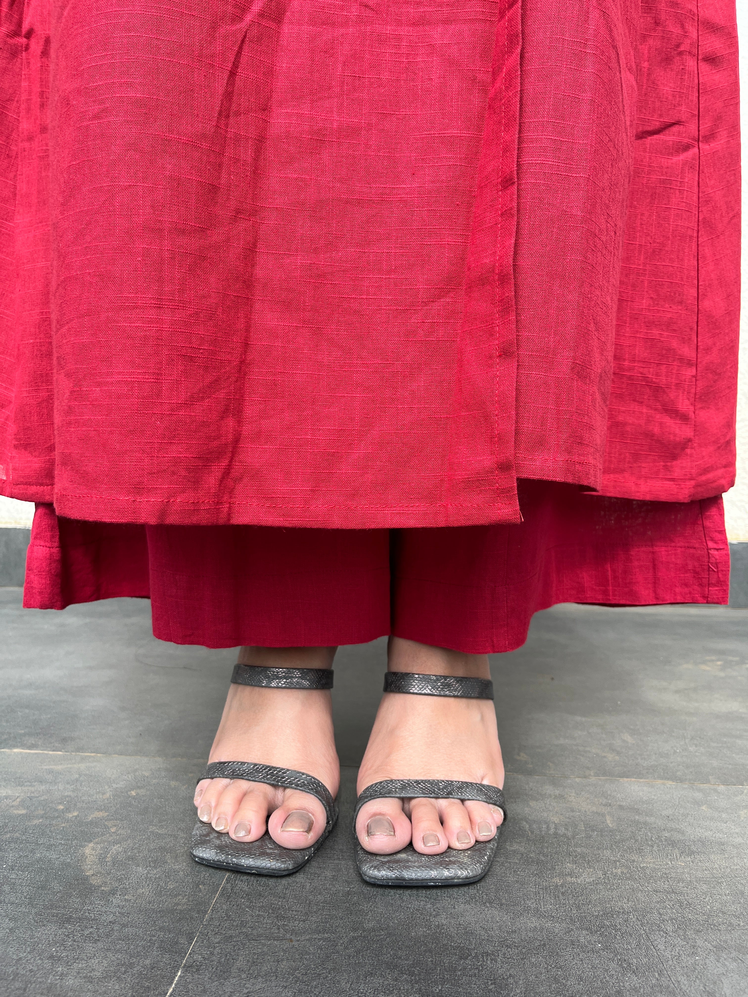 Angarakha Suit Set in Light Maroon