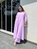 Rubab kurta with Straight pants in lilac