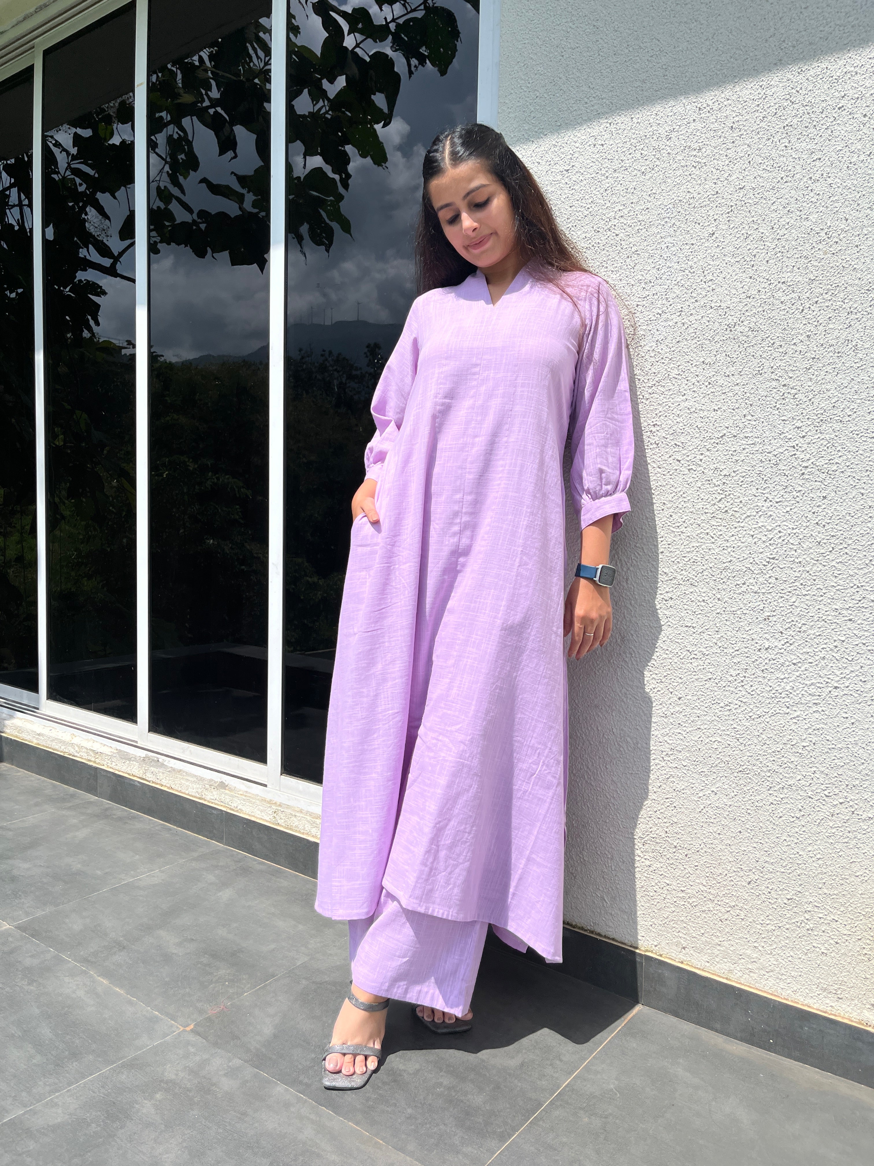 Rubab lilac Kurta and Pant set
