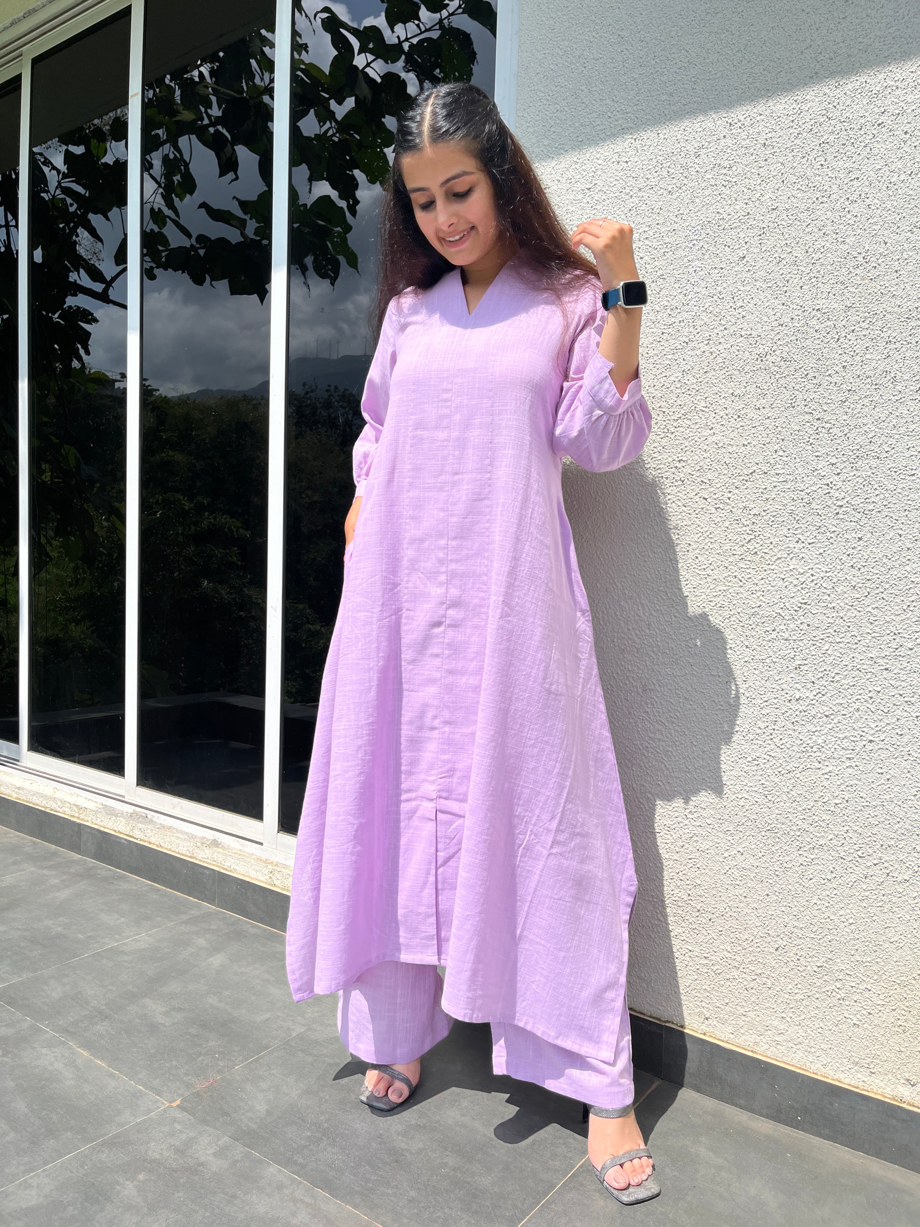 Rubab lilac Kurta and Pant set