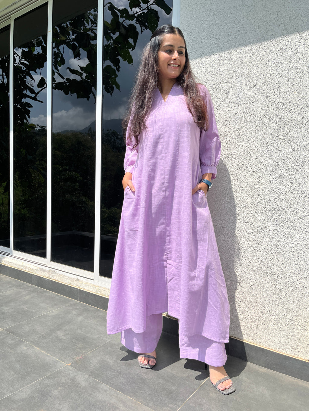 Rubab lilac Kurta and Pant set