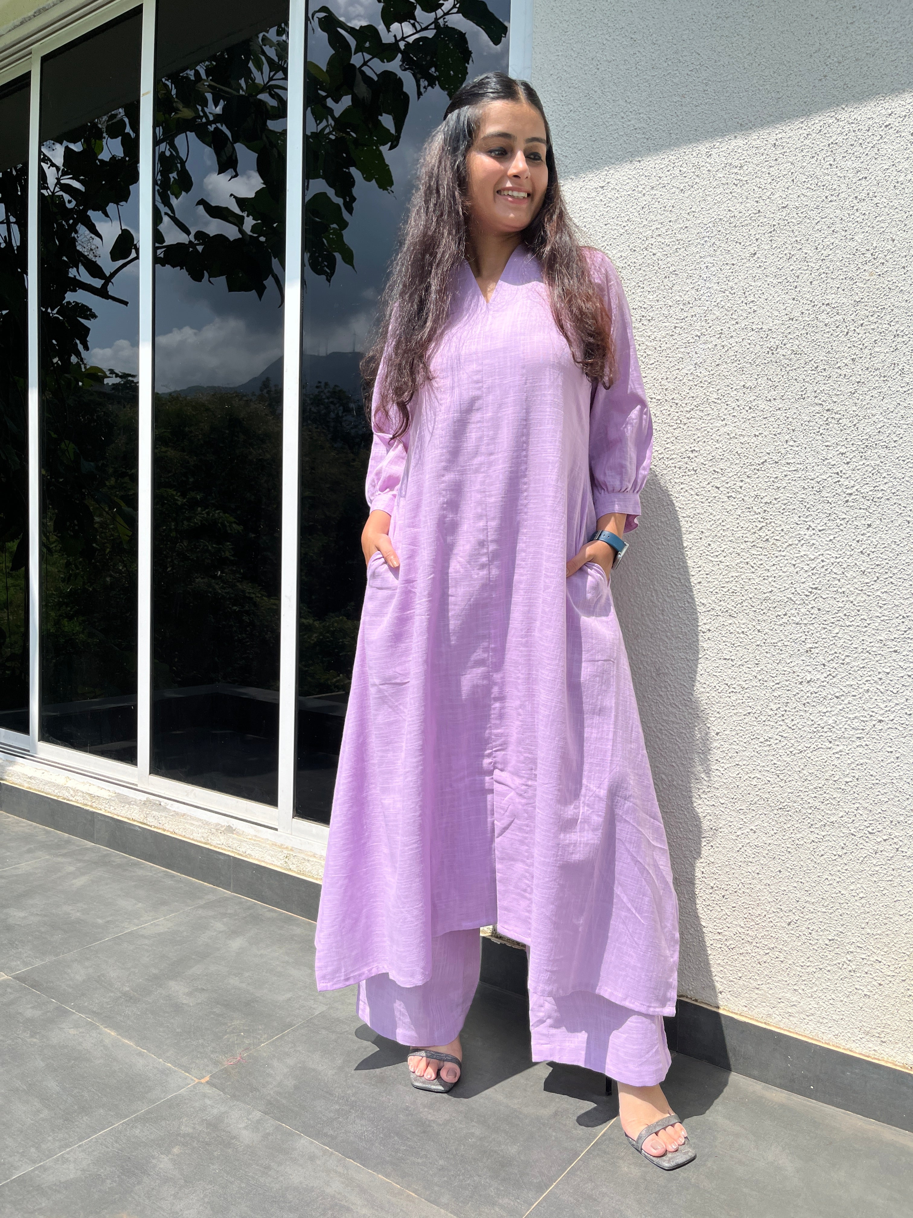 Rubab lilac Kurta and Pant set