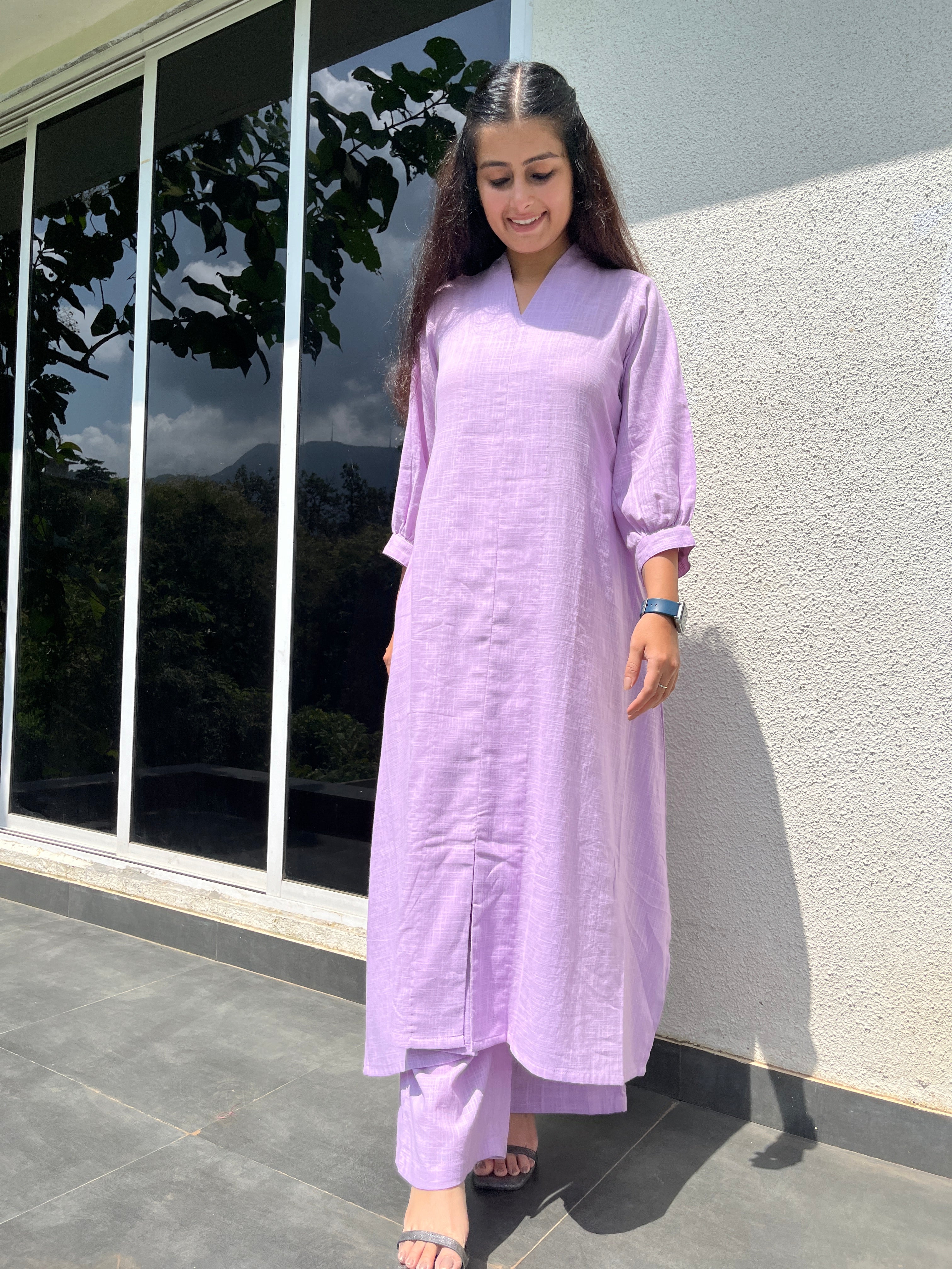 Rubab lilac Kurta and Pant set