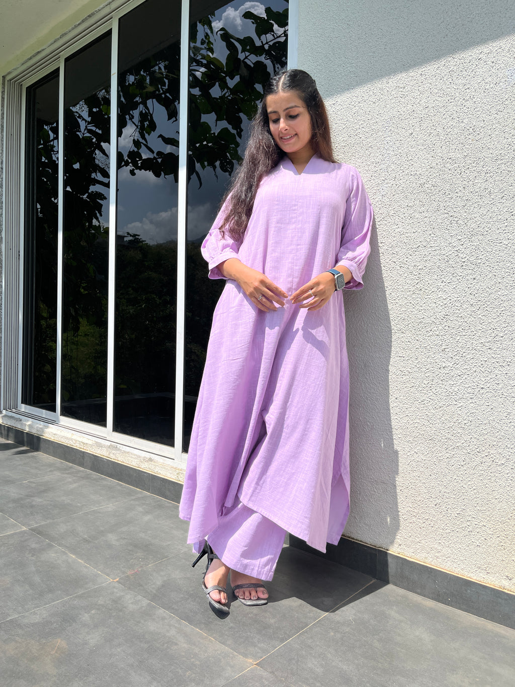 Rubab lilac Kurta and Pant set