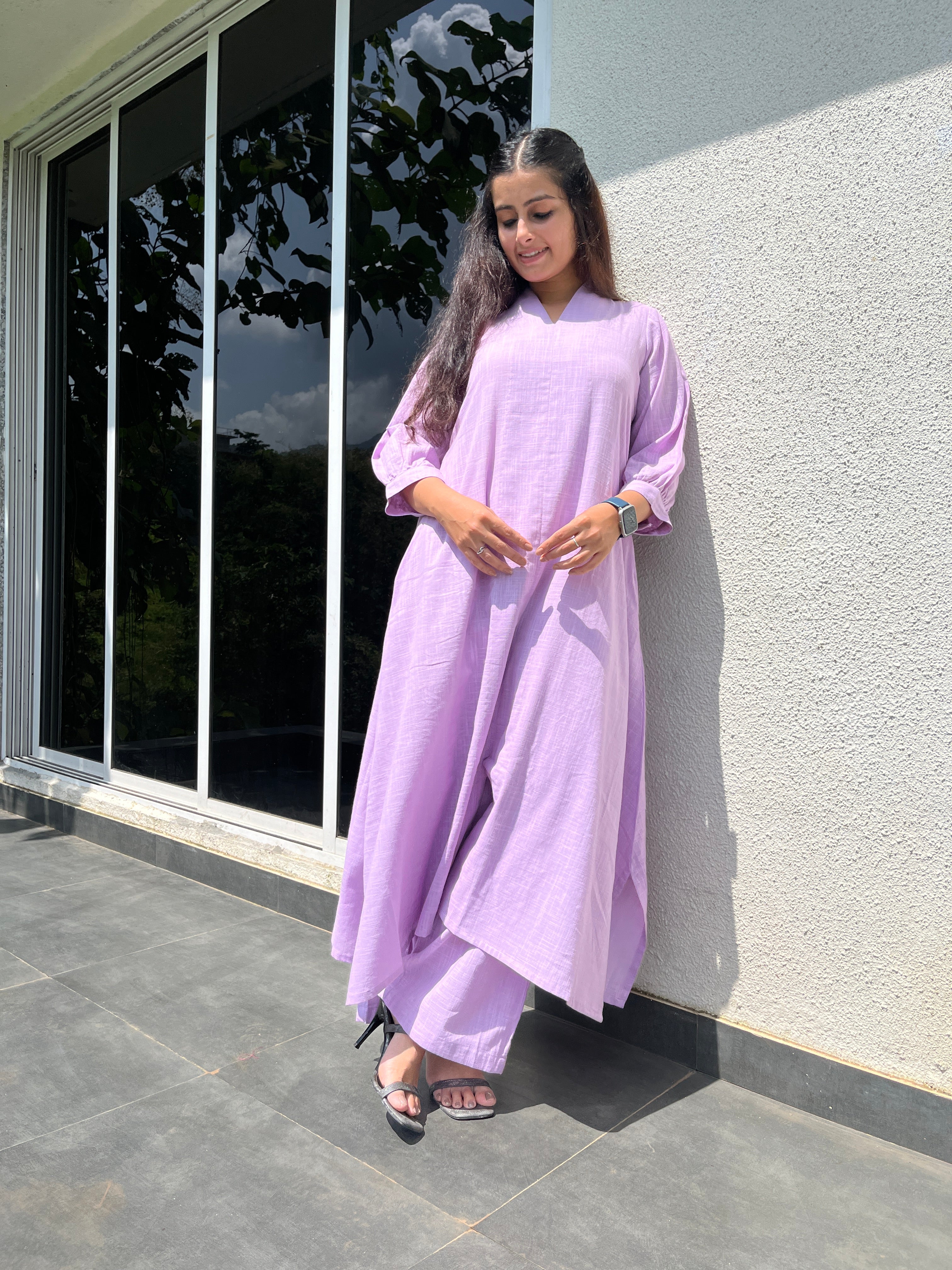Rubab lilac Kurta and Pant set