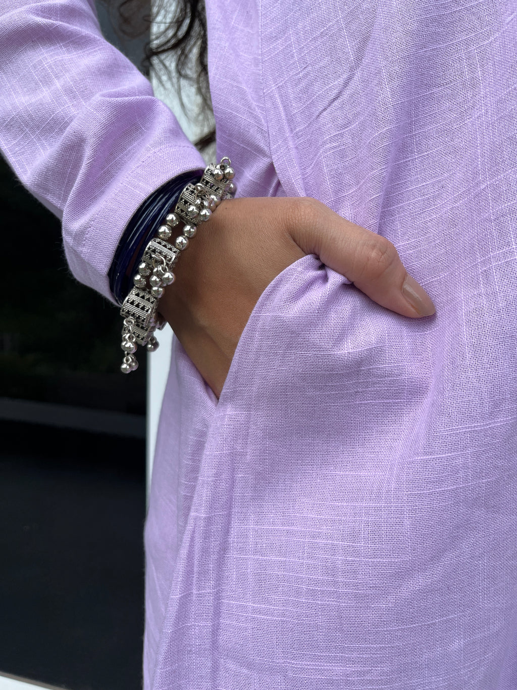 Lilac Gher Kurta with Palazzo