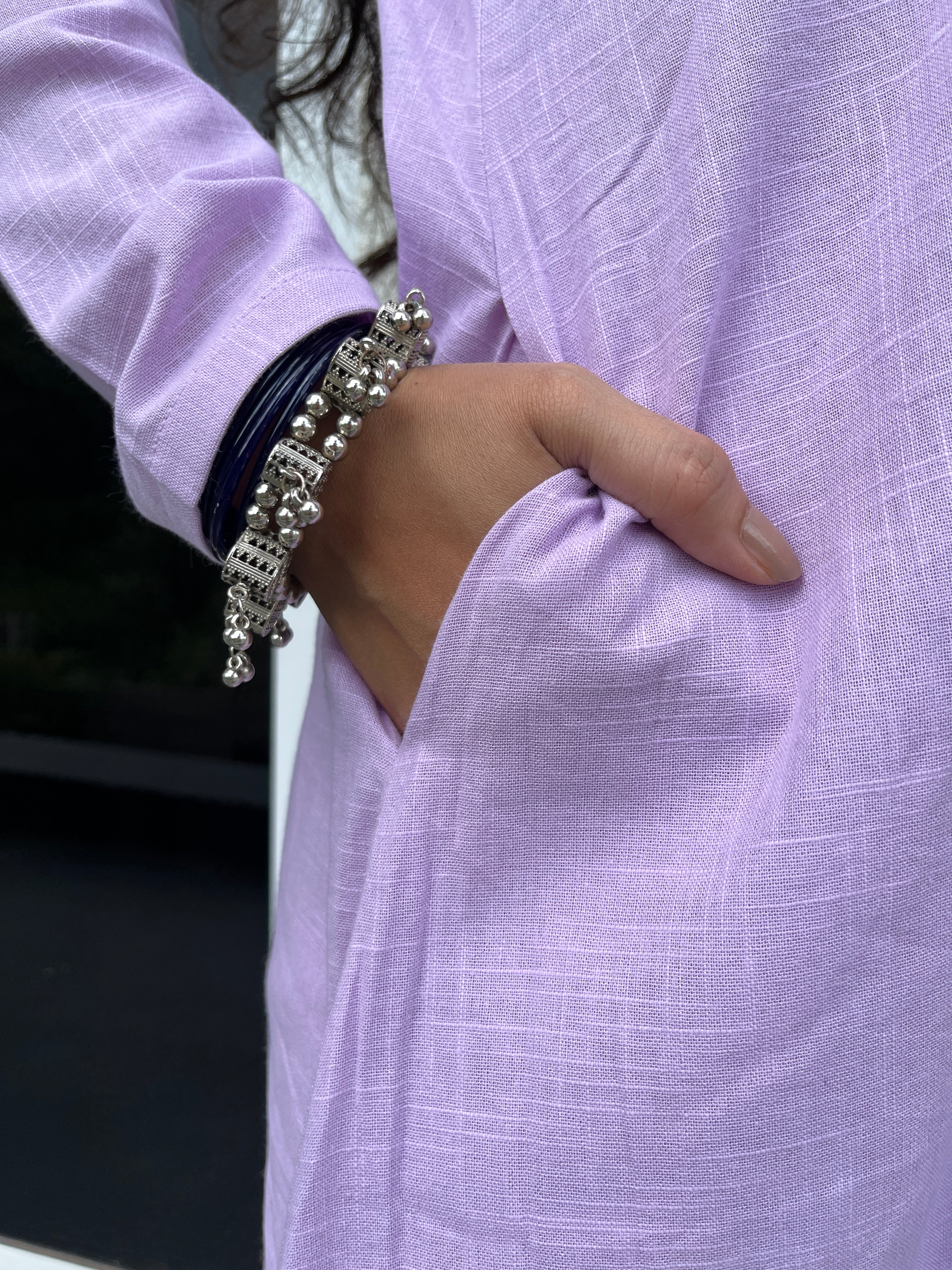 Lilac Gher Kurta with Palazzo