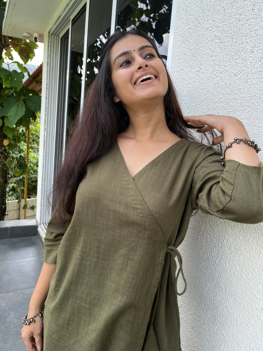 Dark Olive Angarakha Kurta