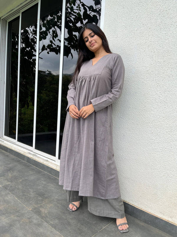 Grey Gher Kurta