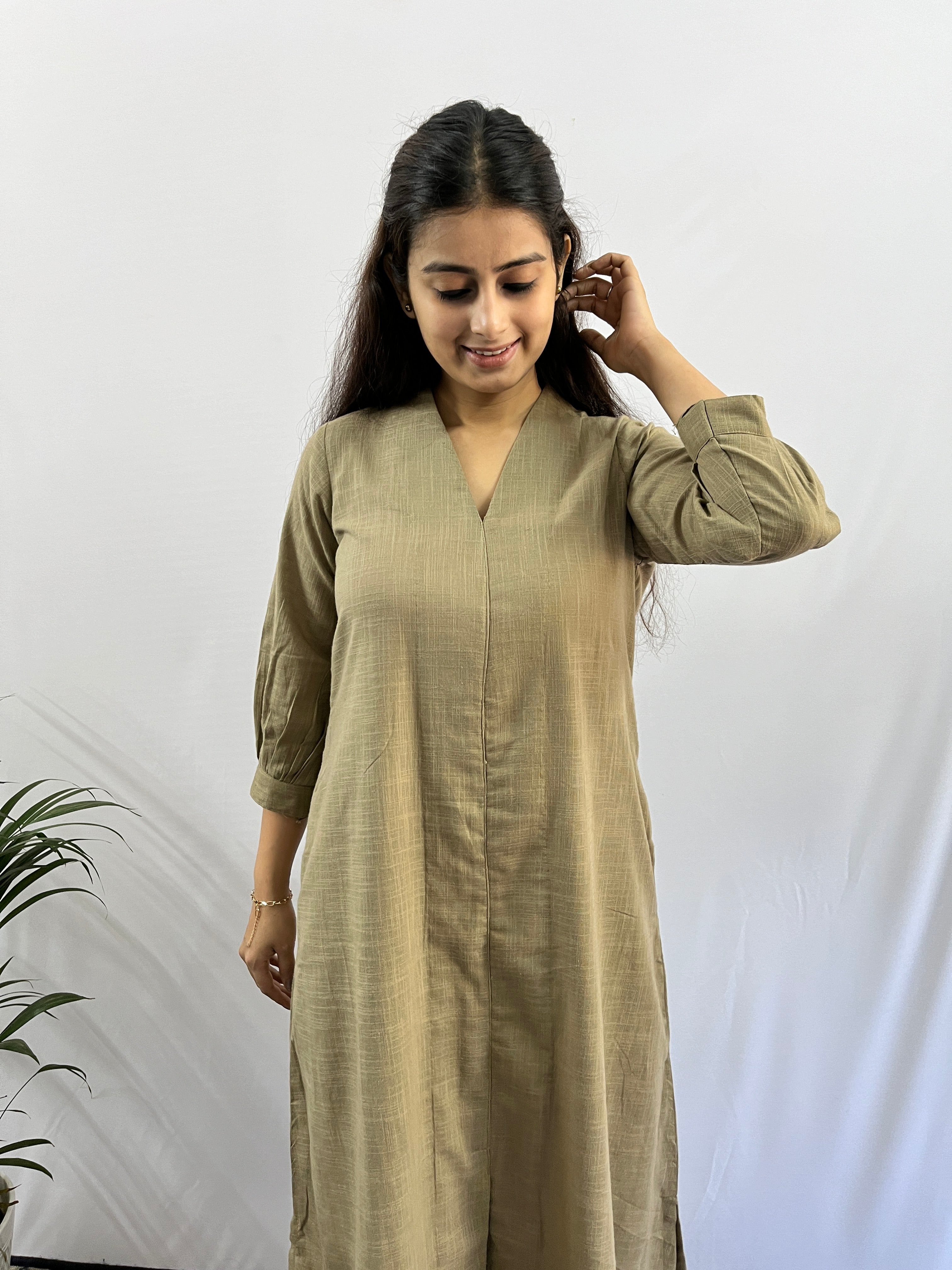 Rubab beige Kurta and Pant set