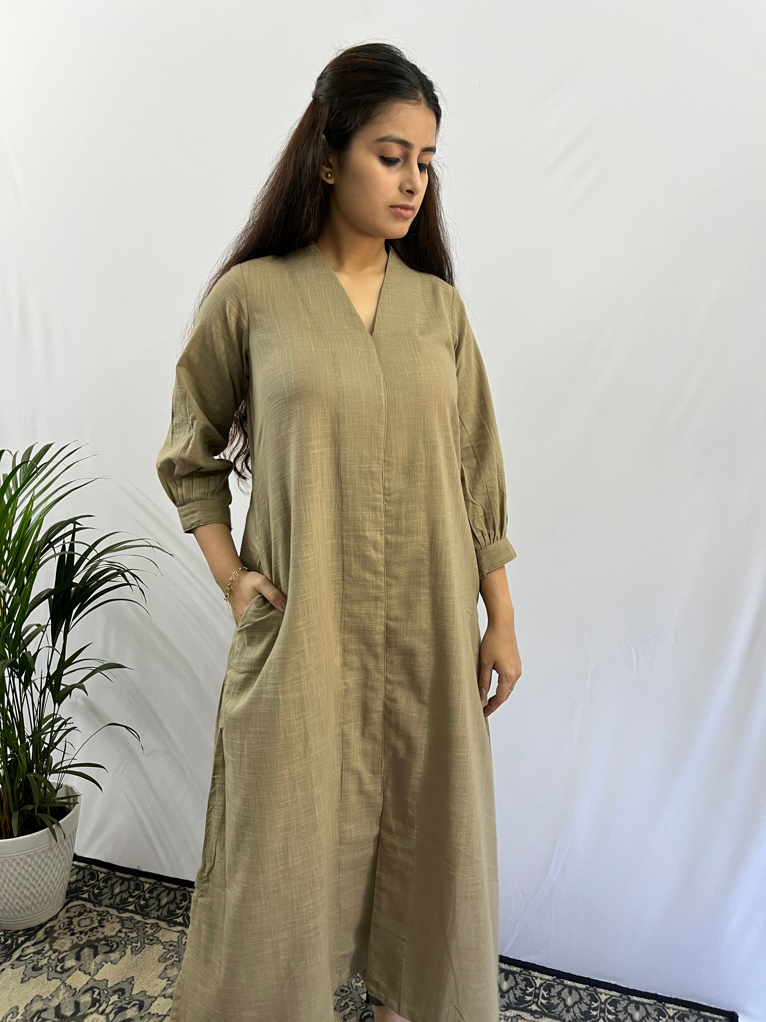 Rubab beige Kurta and Pant set