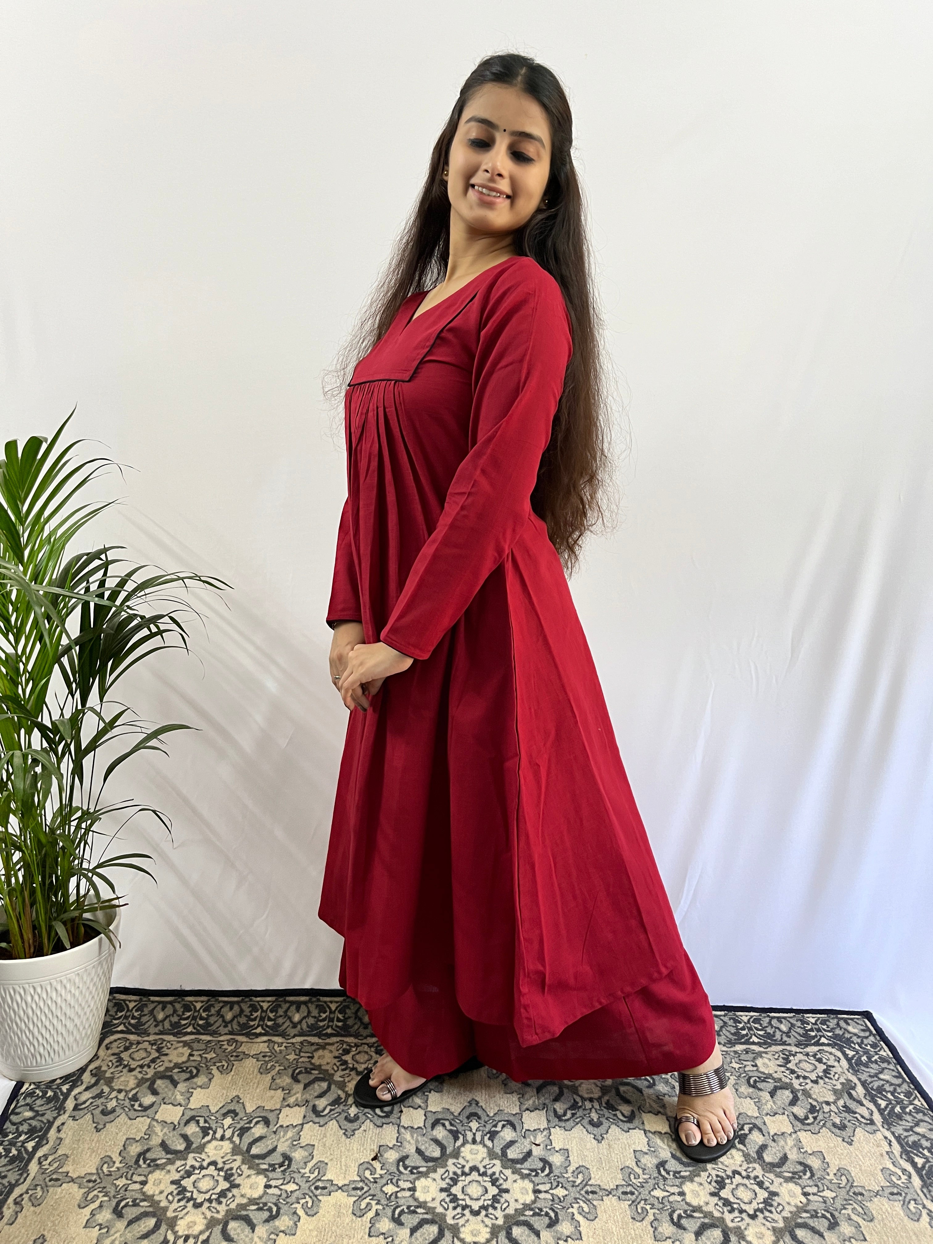 Rooh Kurta with Maroon Palazzo