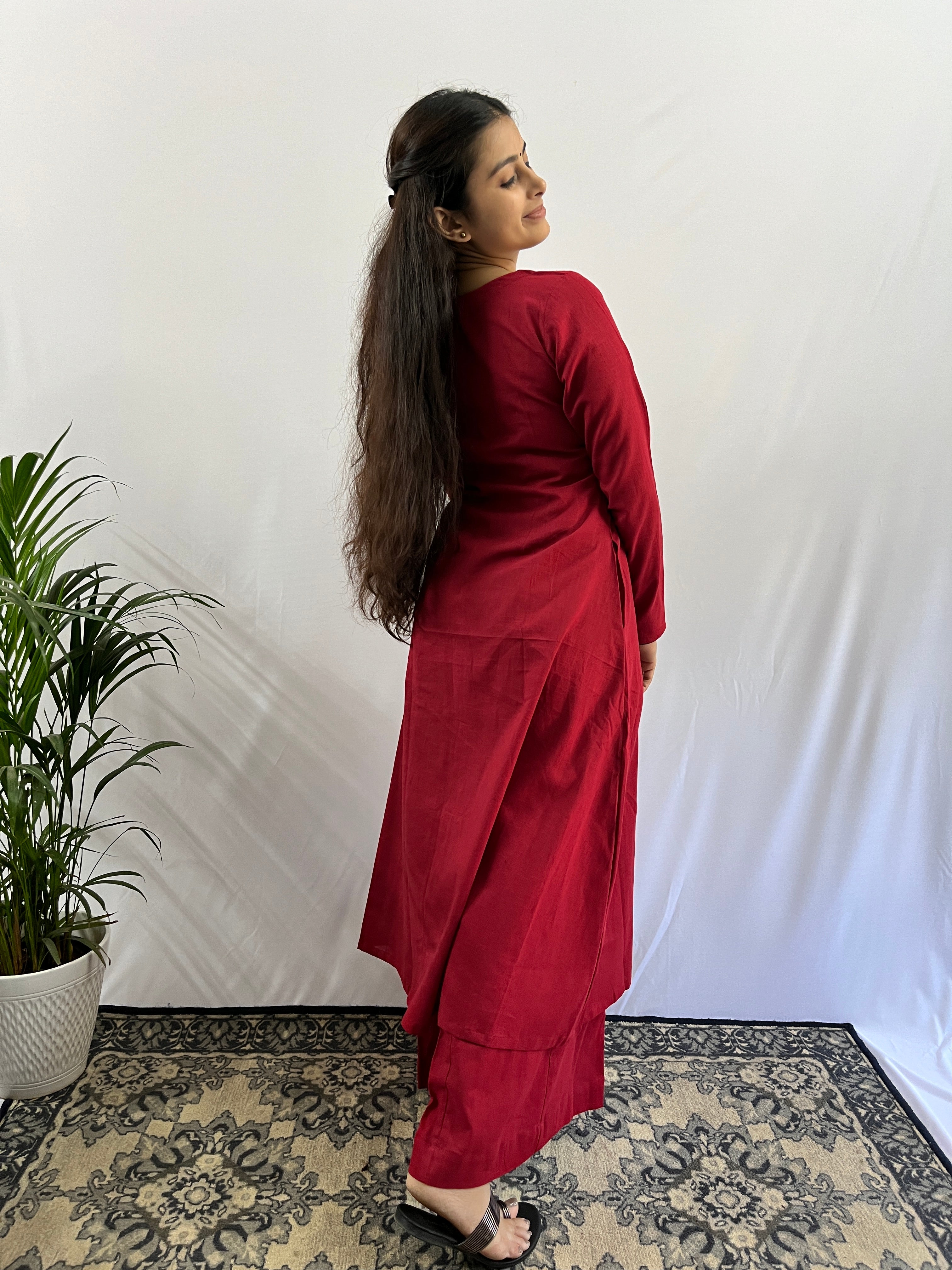 Rooh Kurta with Maroon Palazzo