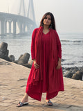 Masakali suit set with Dupatta in Maroon
