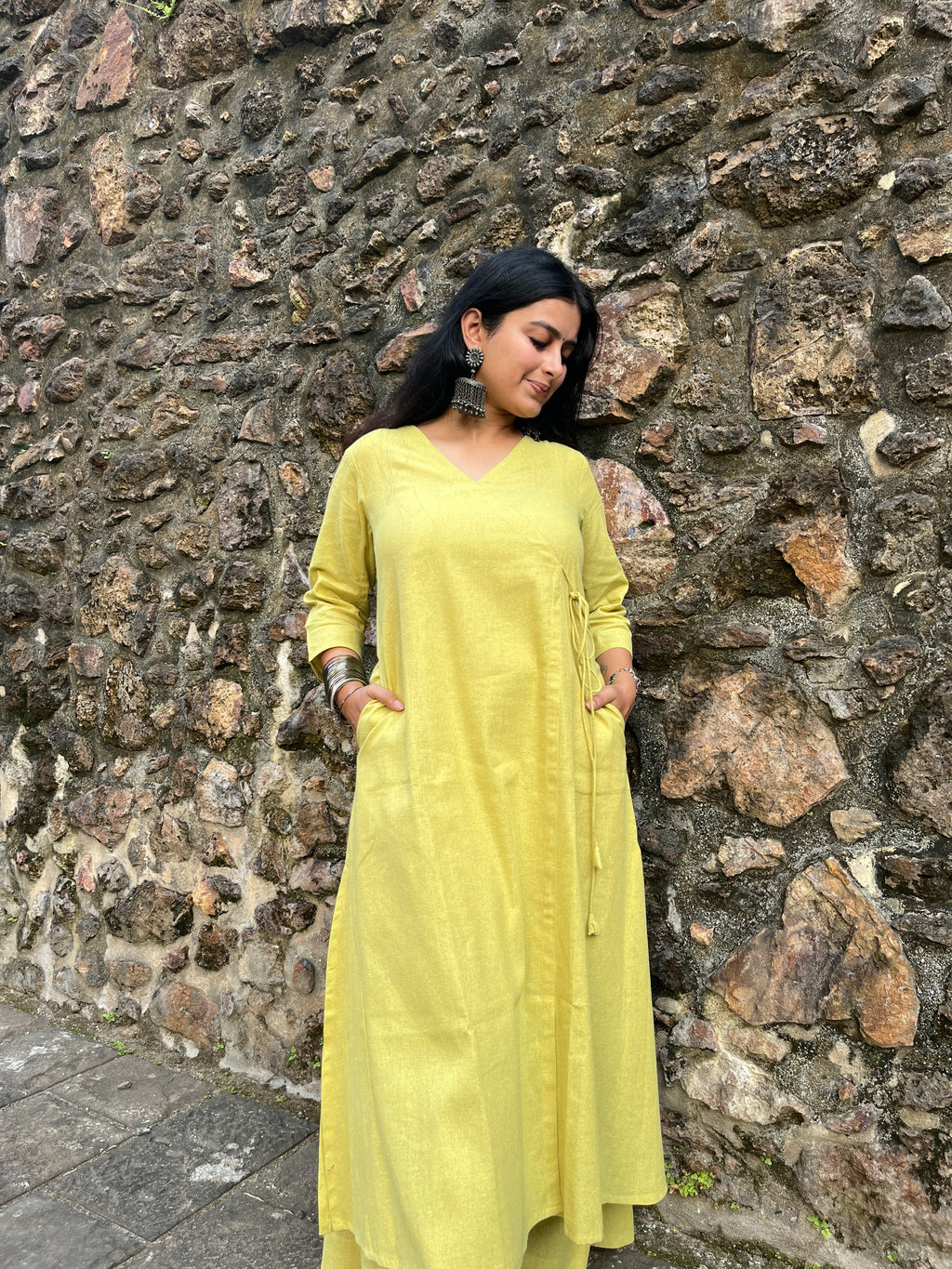 Angarakha suit set in Lime