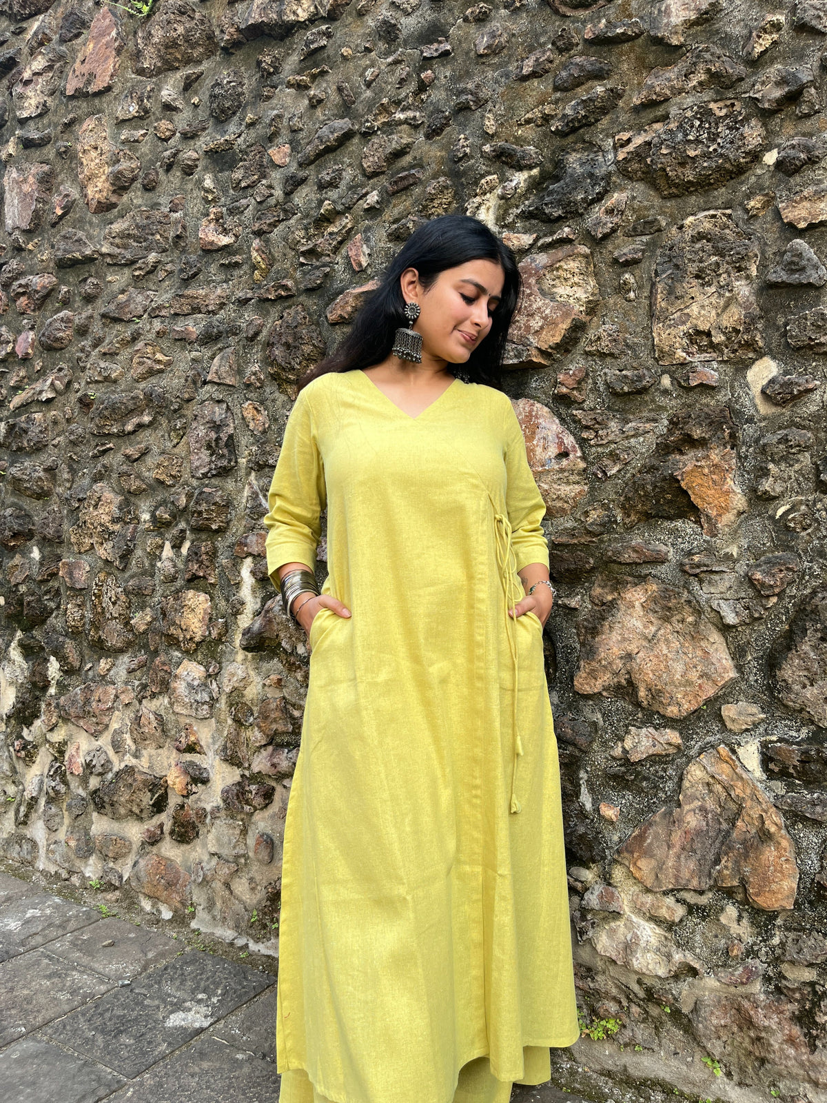 Angarakha suit set in Lime
