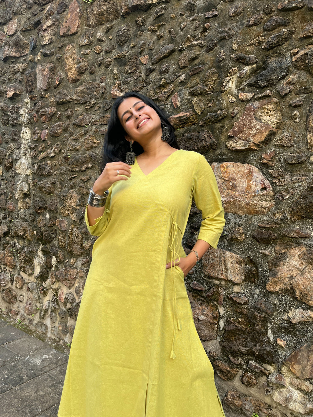 Angarakha suit set in Lime