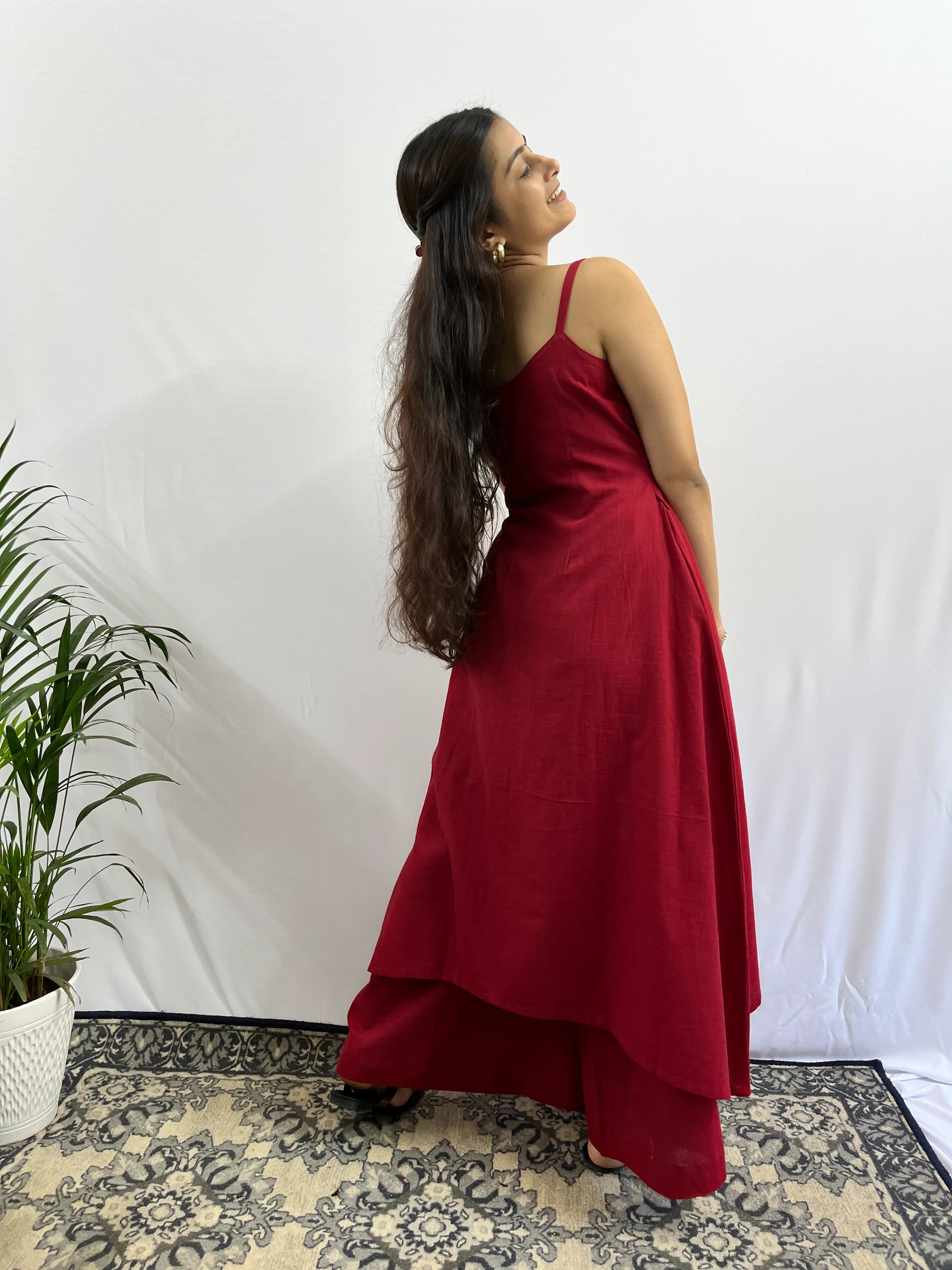 Hossana Kurta with Palazzo in Maroon
