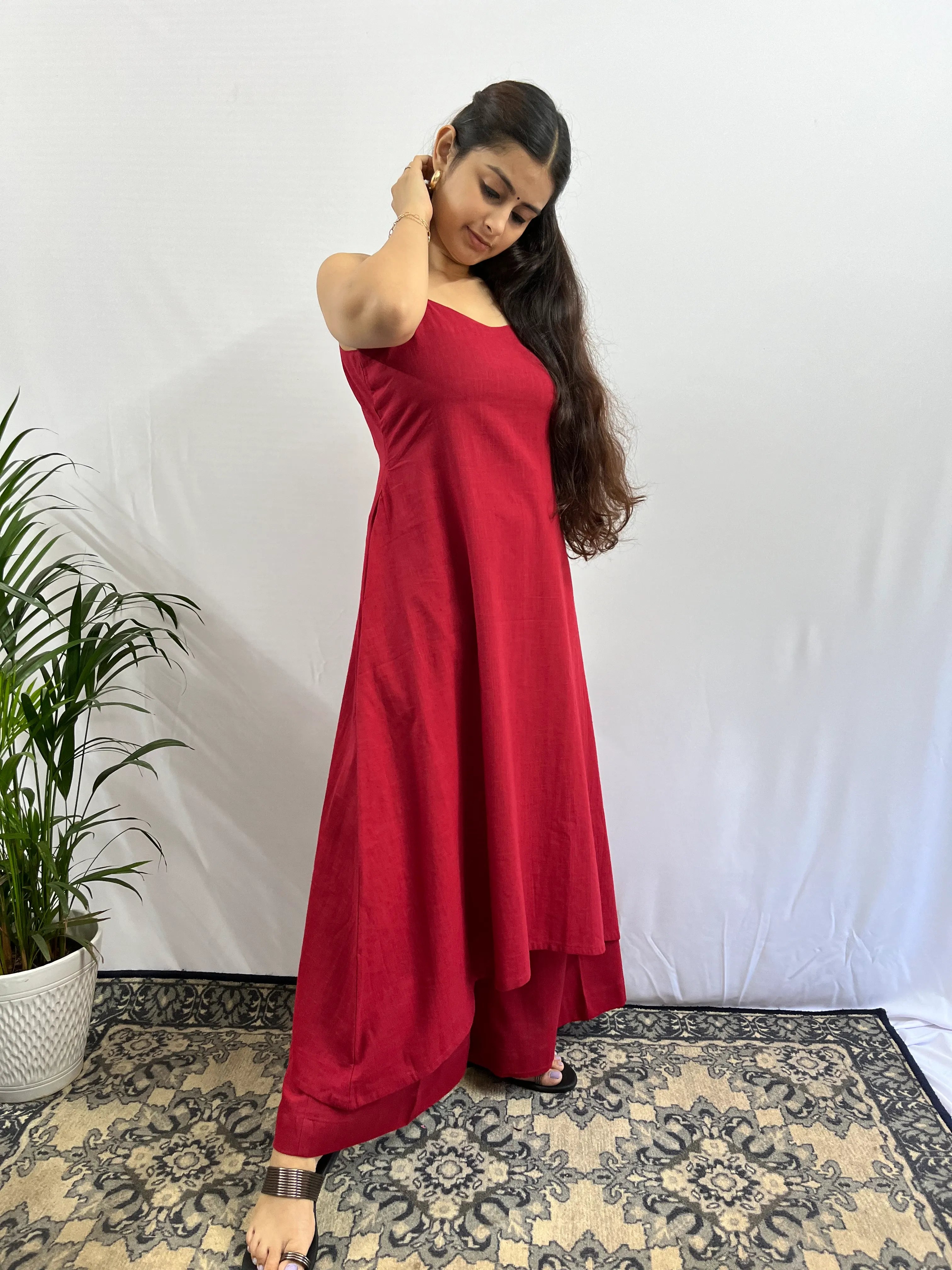 Hossana Kurta with Palazzo in Maroon