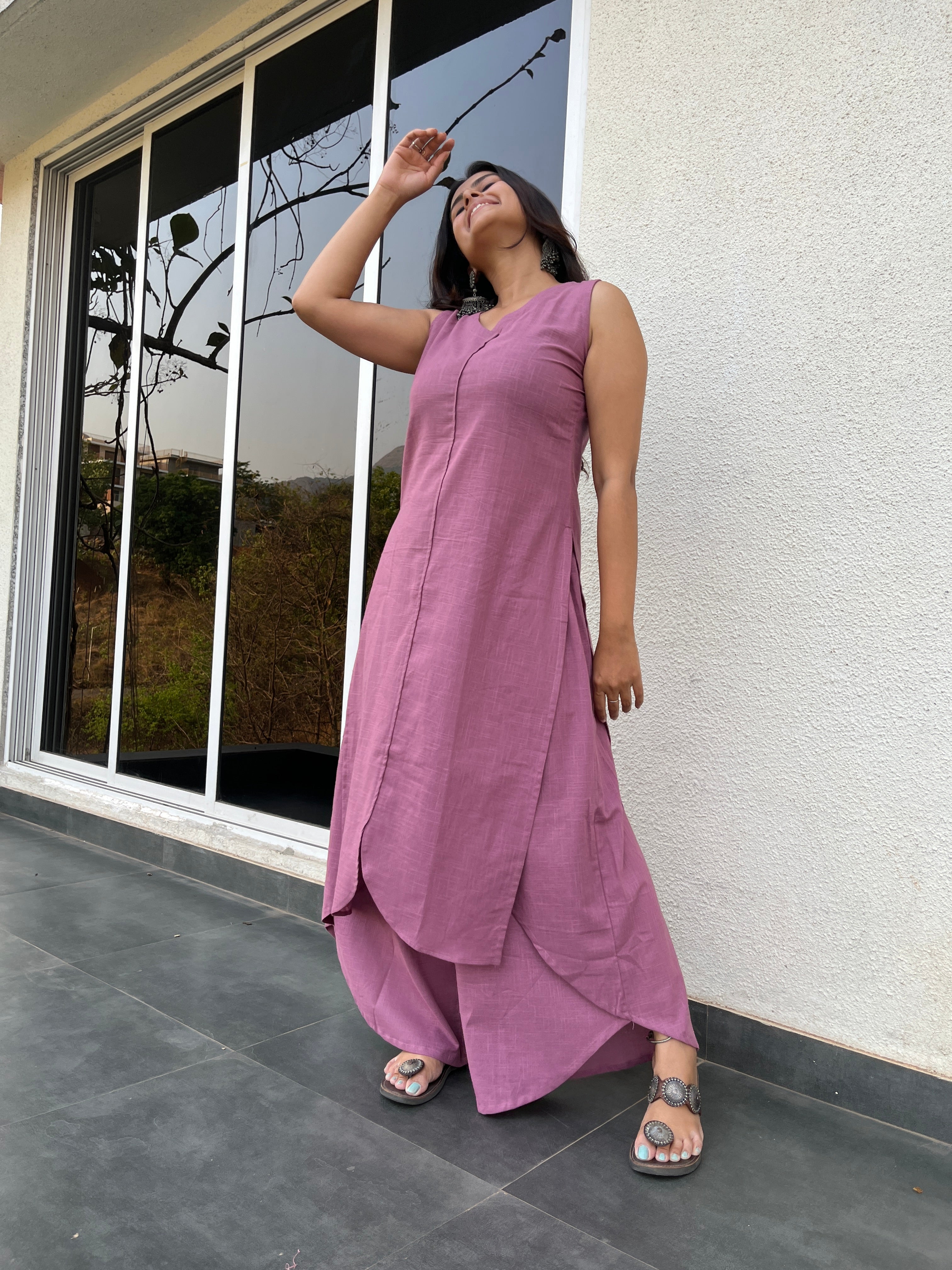 Swaraa Suit set in Mauve