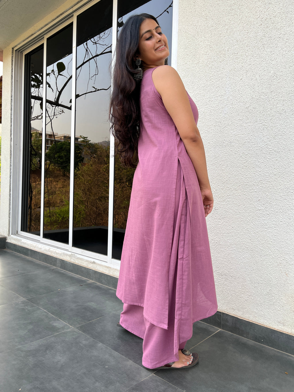Swaraa Suit set in Mauve