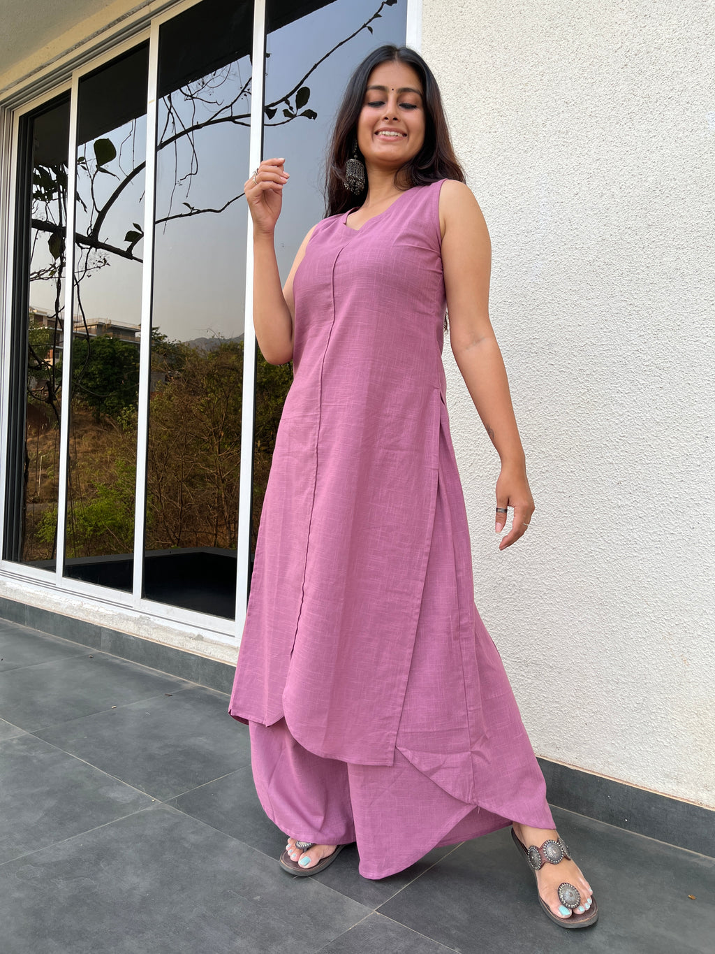 Swaraa Suit set in Mauve