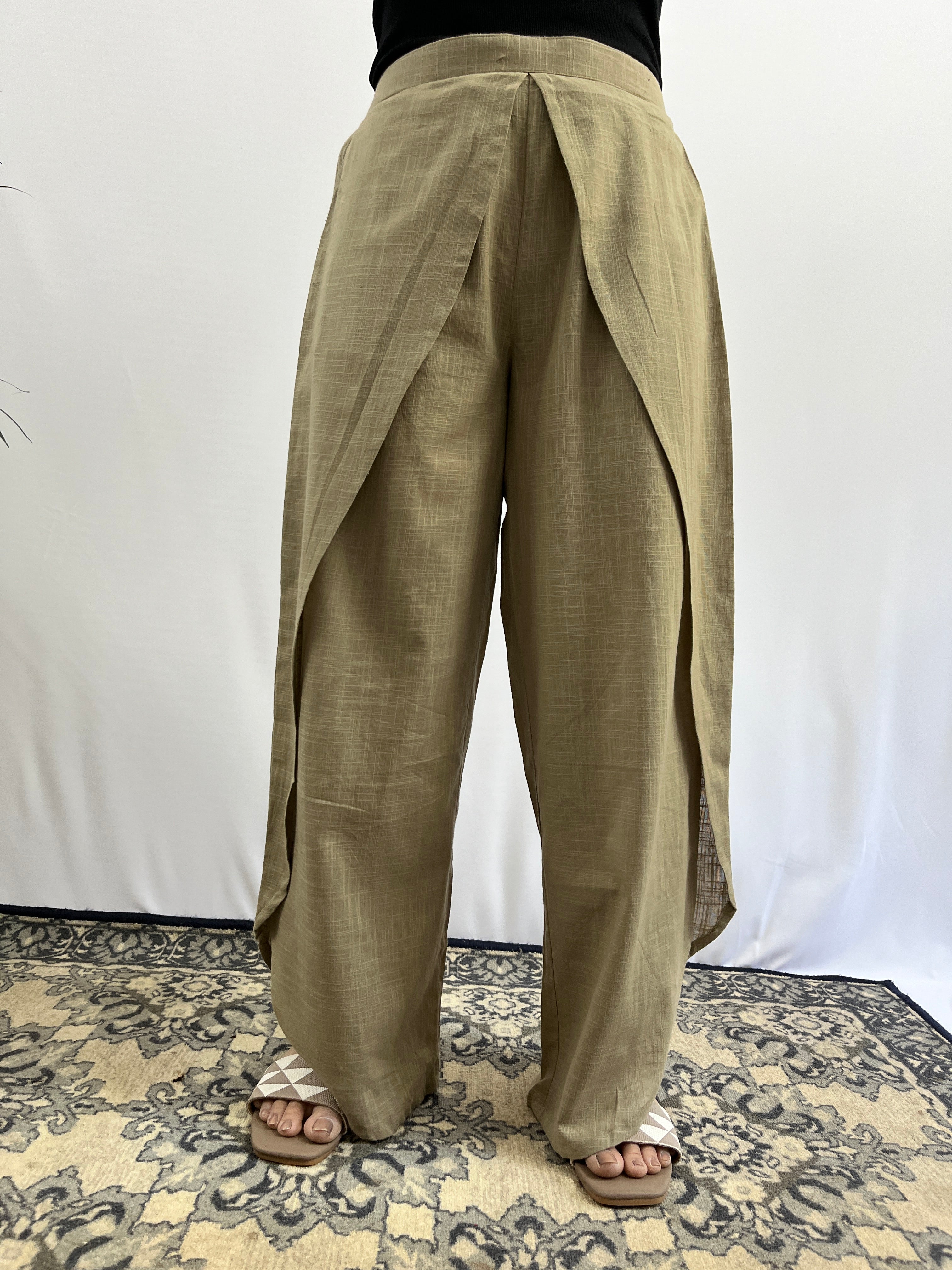 Beige Dhoti Pants
