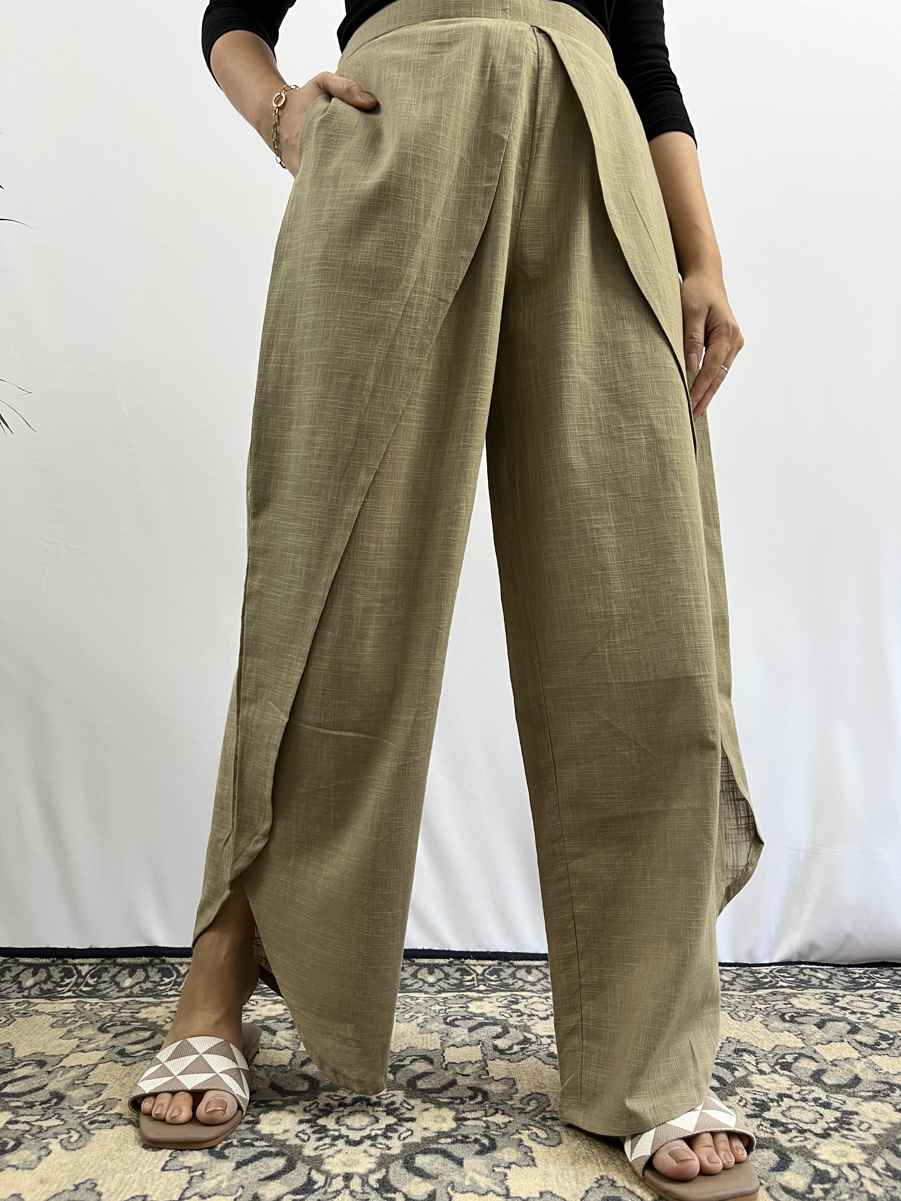 Beige Dhoti Pants