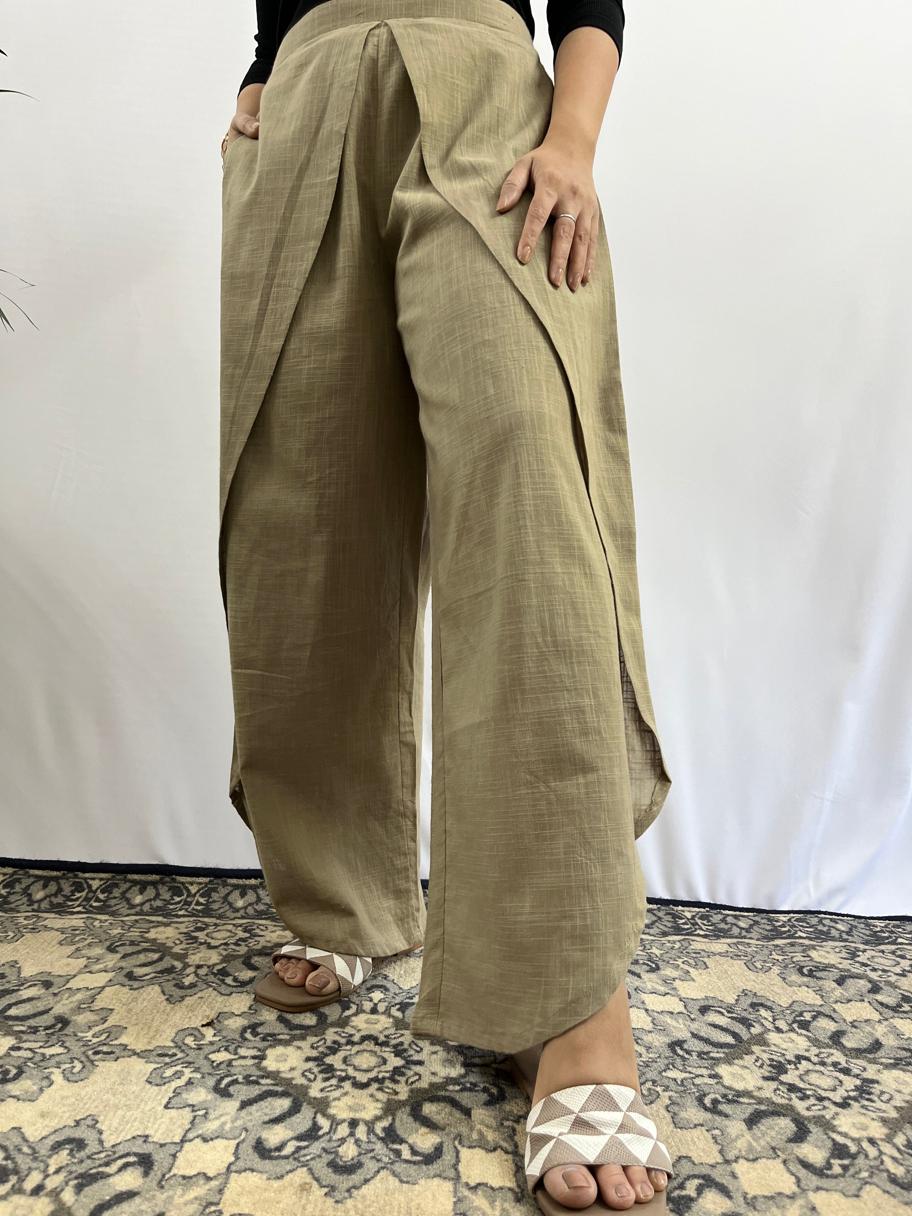 Beige Dhoti Pants