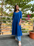 Blue Kali Kurta