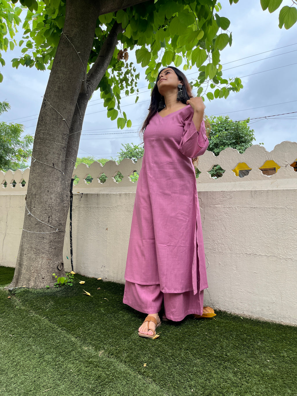 Maayaa suit set in Mauve