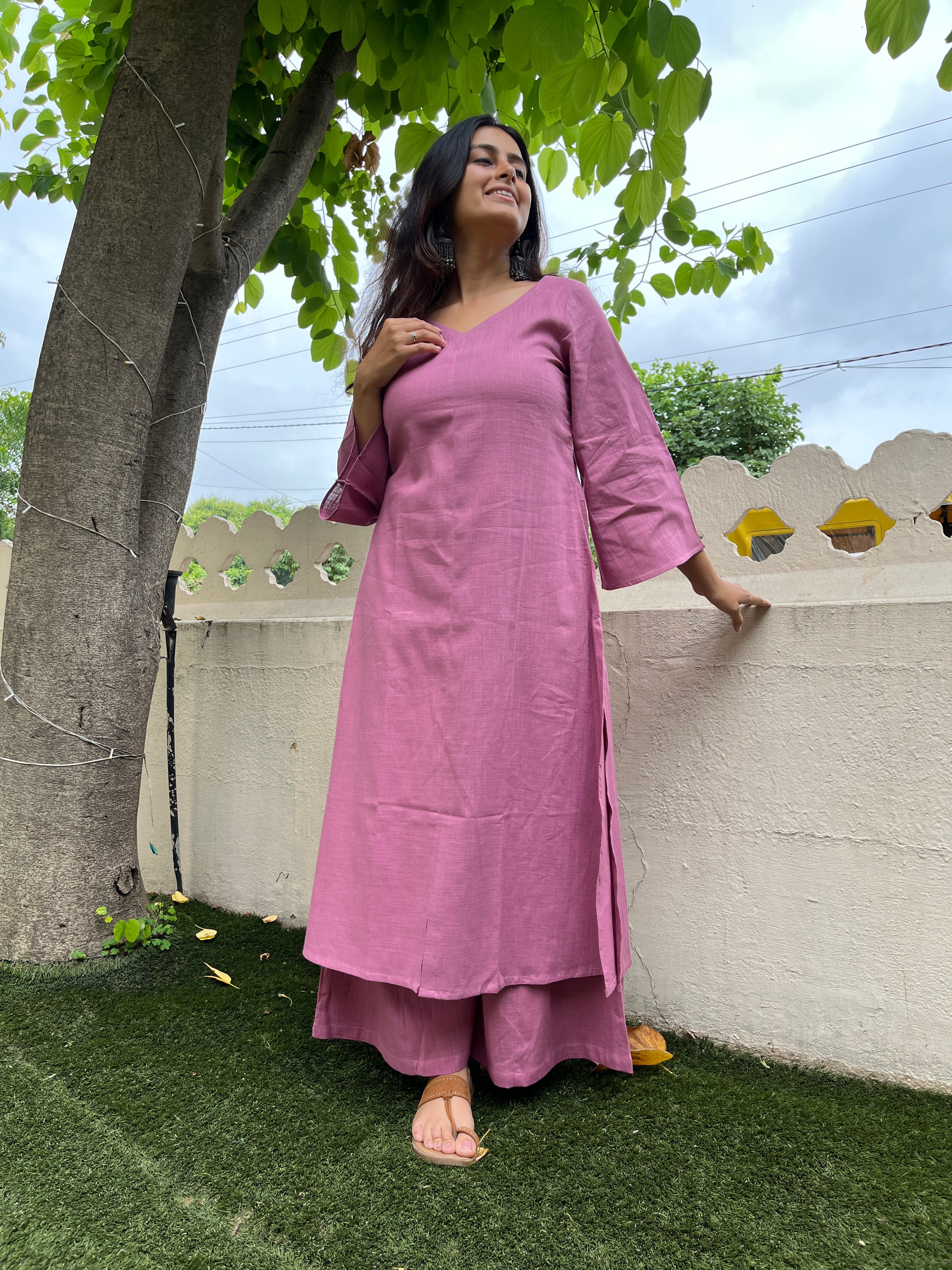 Maayaa suit set in Mauve