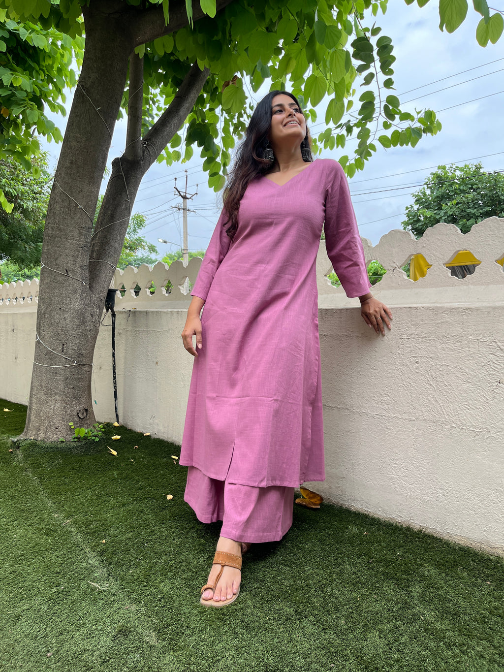 Maayaa suit set in Mauve