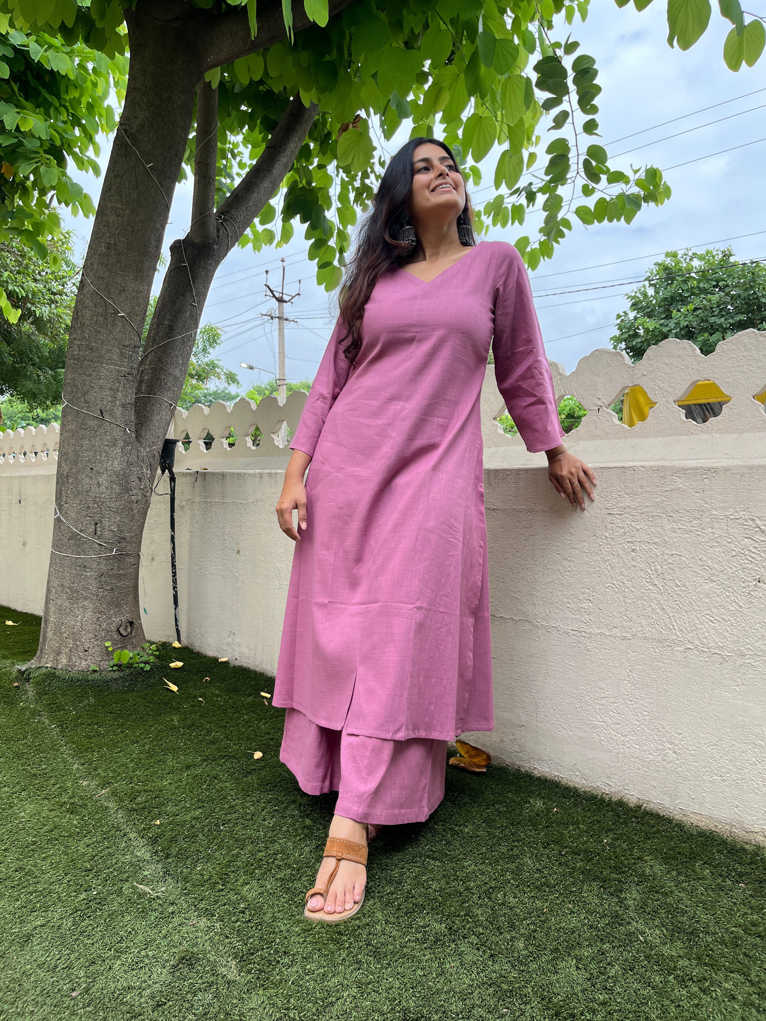 Maayaa suit set in Mauve