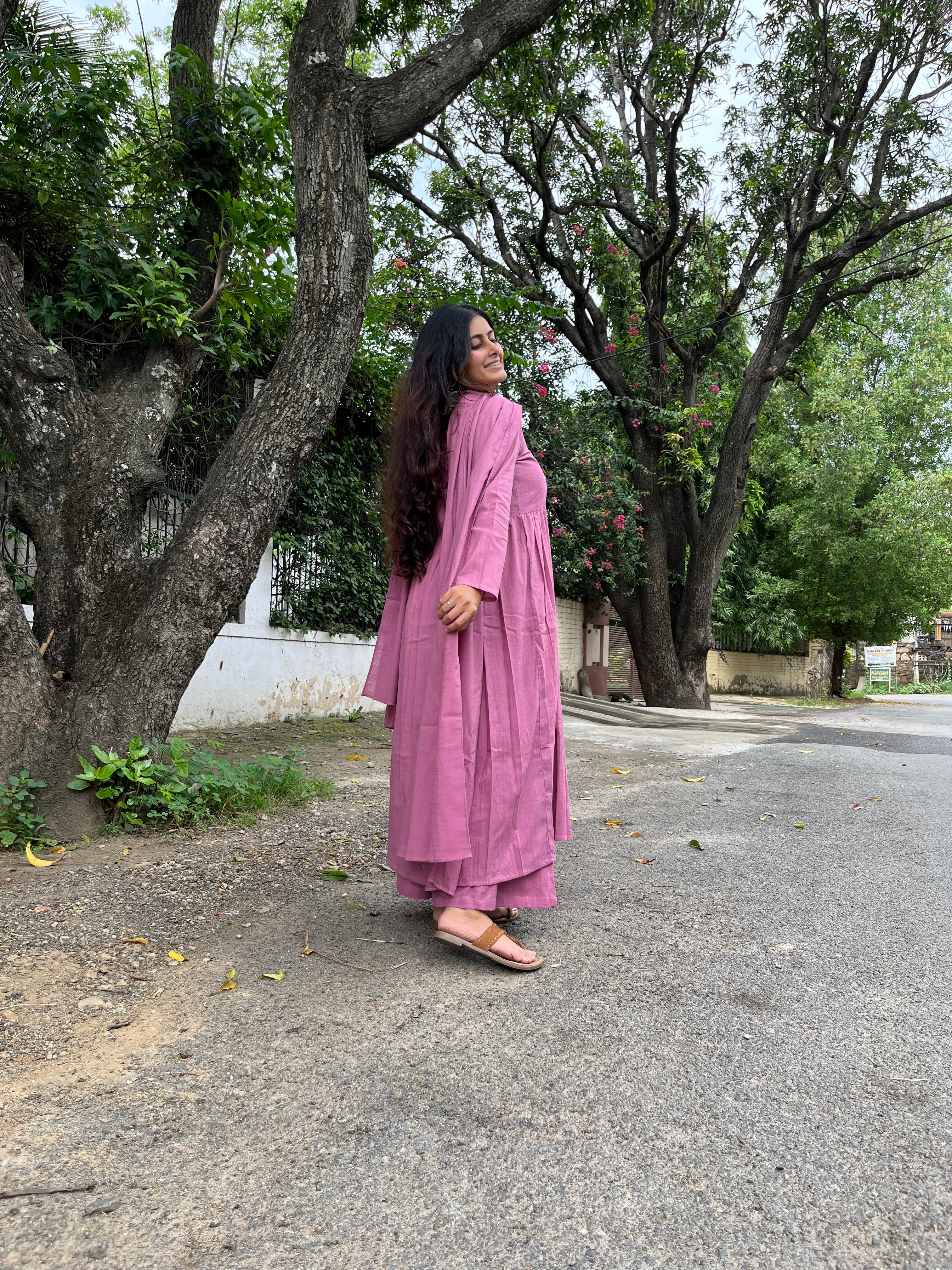 Masakali suit set with Dupatta in Mauve