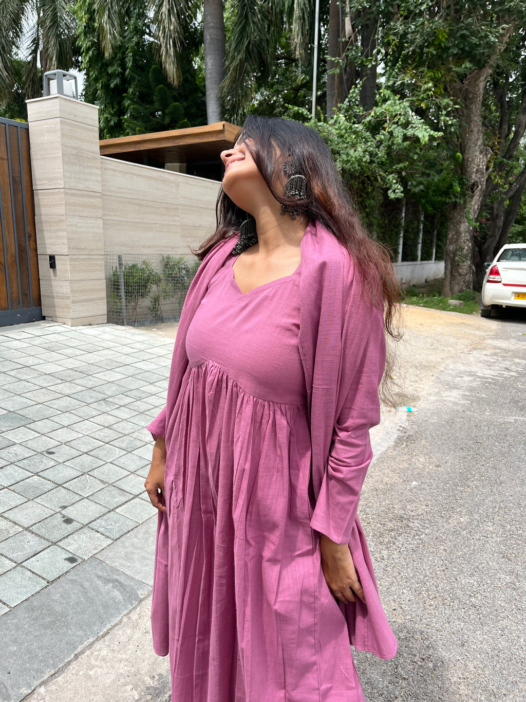 Masakali suit set with Dupatta in Mauve