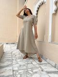Stuti Kurta with Dhoti Pants in Beige