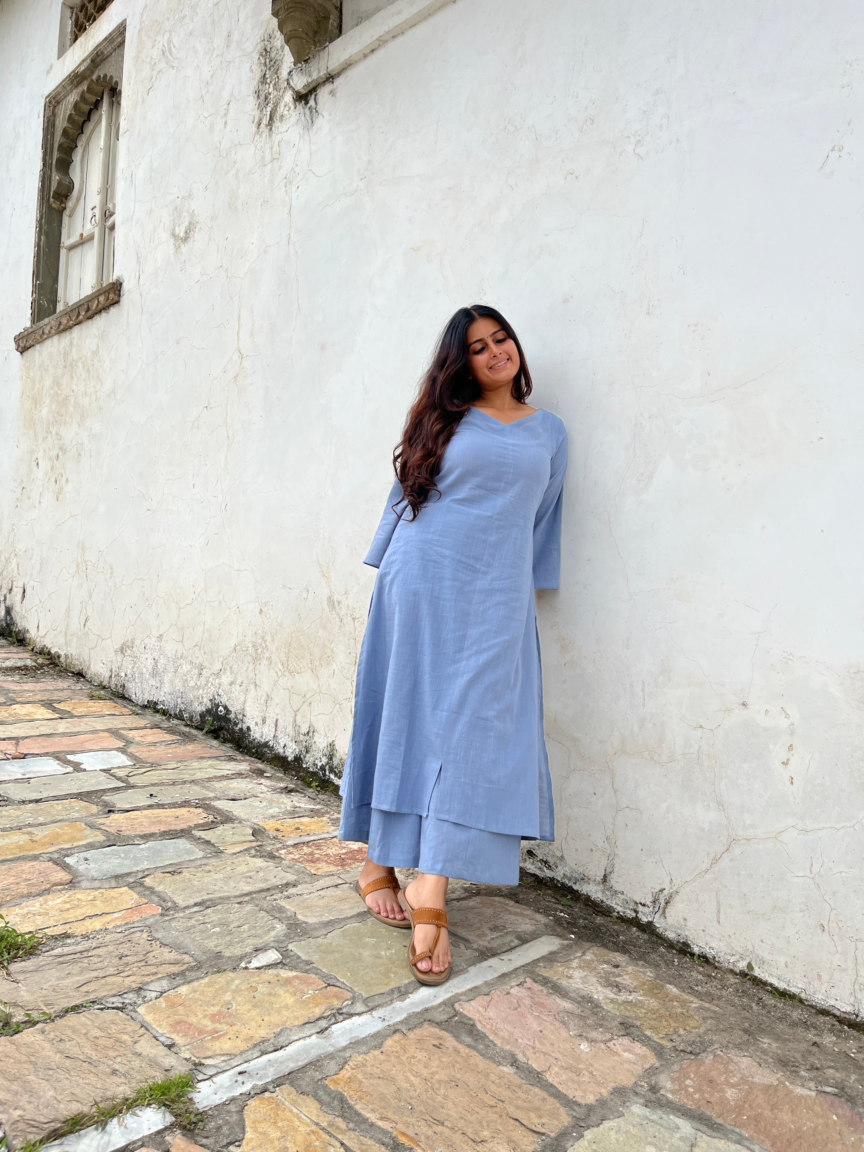 Maayaa suit set in Light Blue