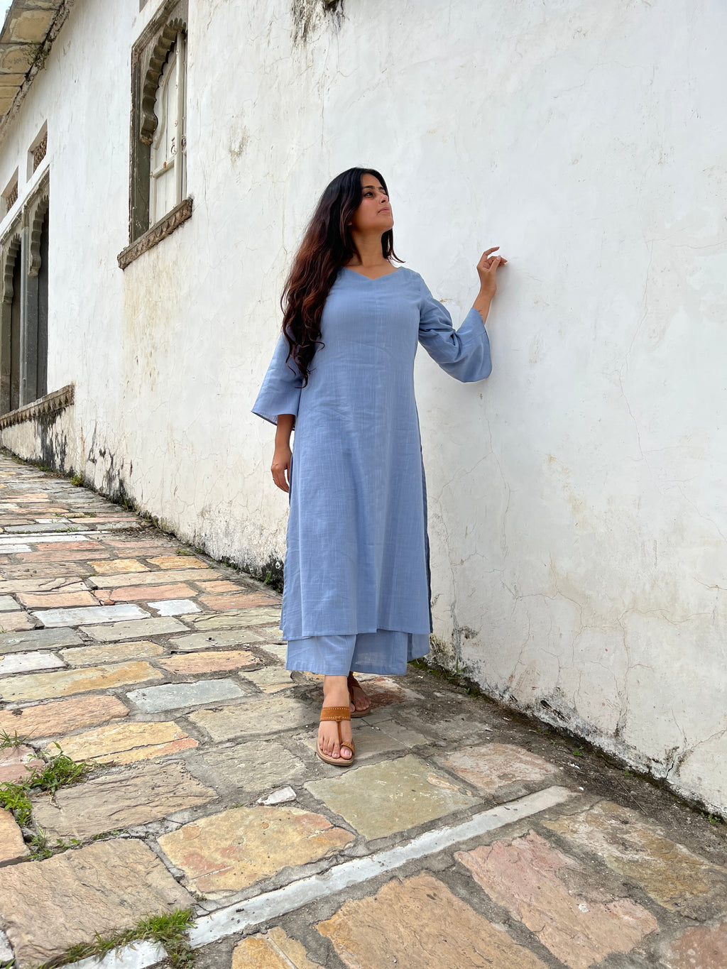 Maayaa suit set in Light Blue