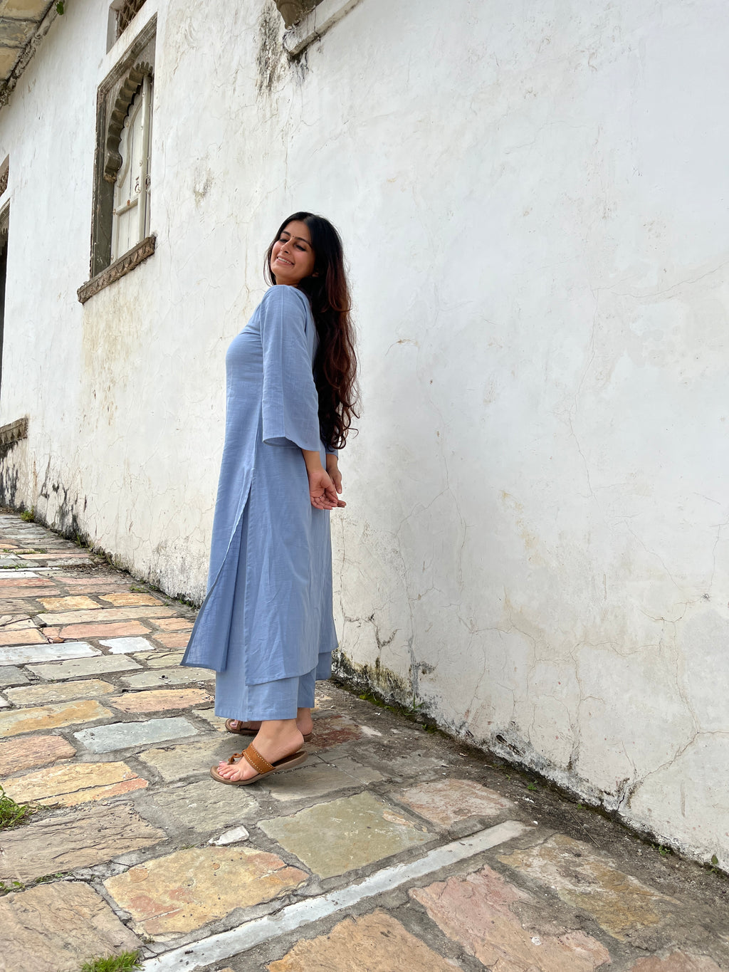 Maayaa suit set in Light Blue