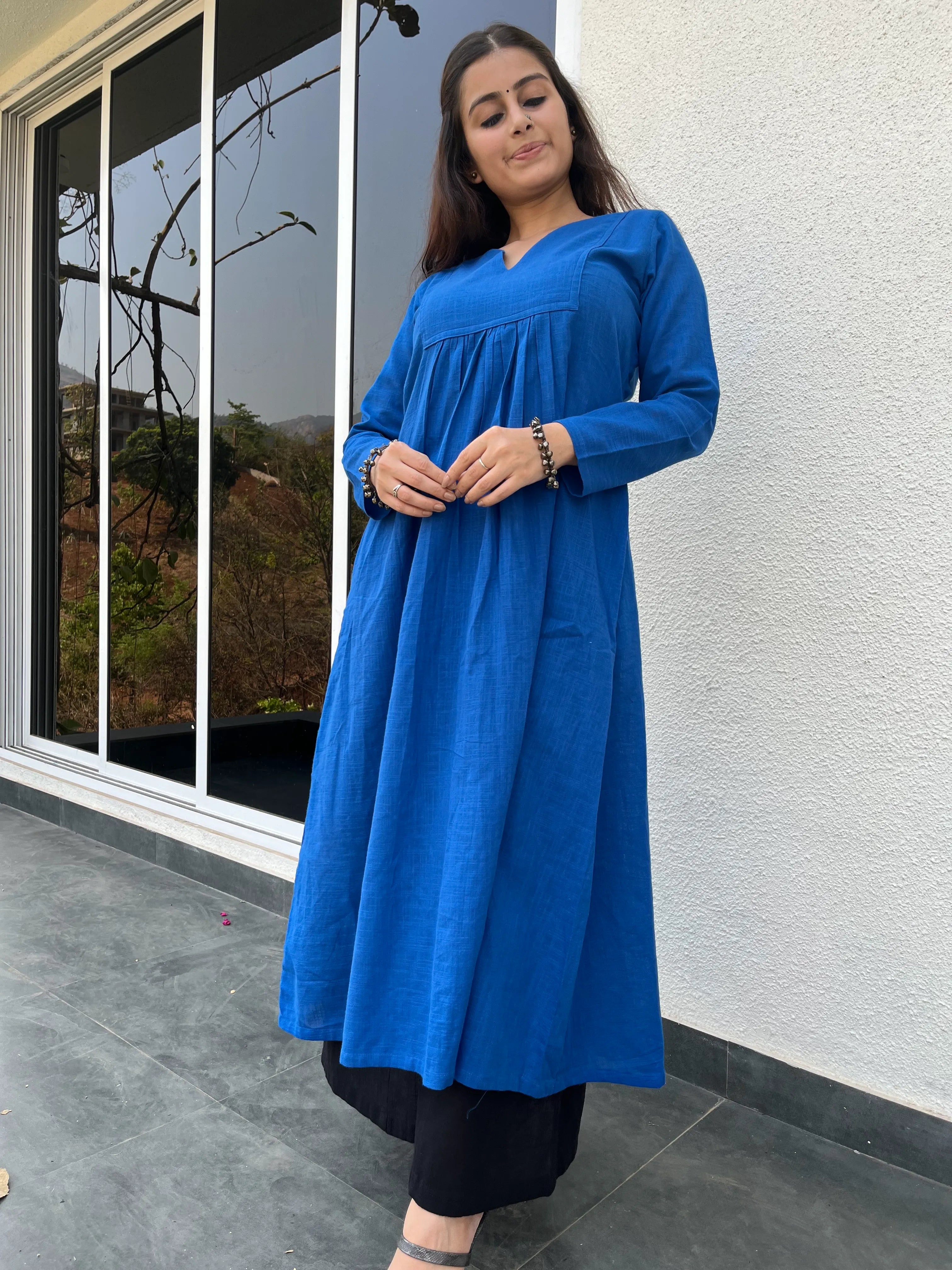 Blue Gher Kurta