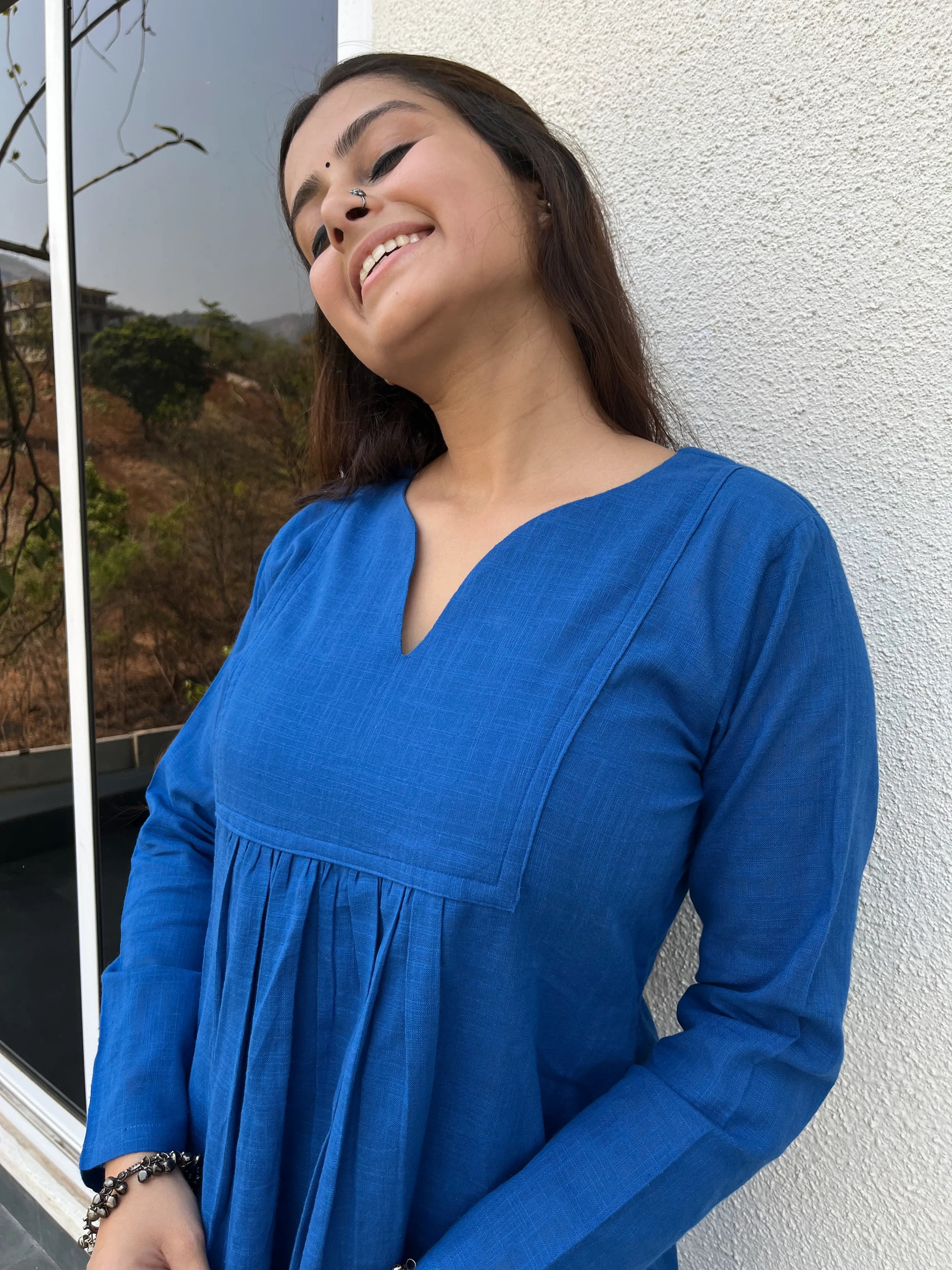 Blue Gher Kurta